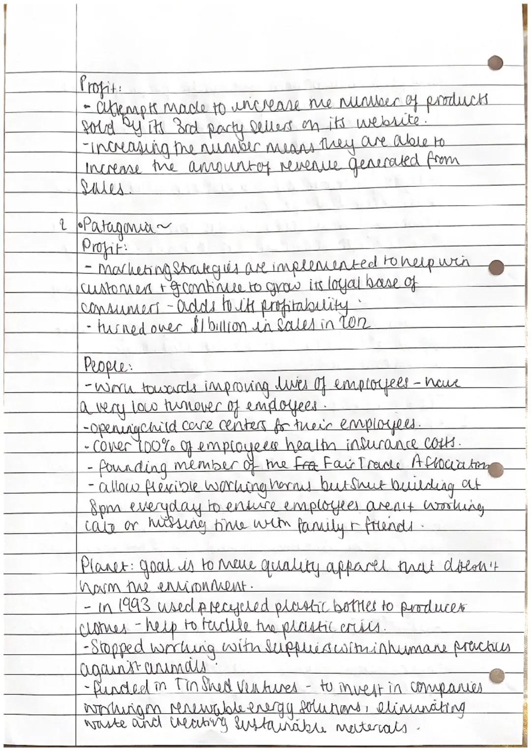 Eluington's triple bottom line (profit, people, planet.
a firmu bottom line is their profit
figure (bottom line on the income
Statement)
-of