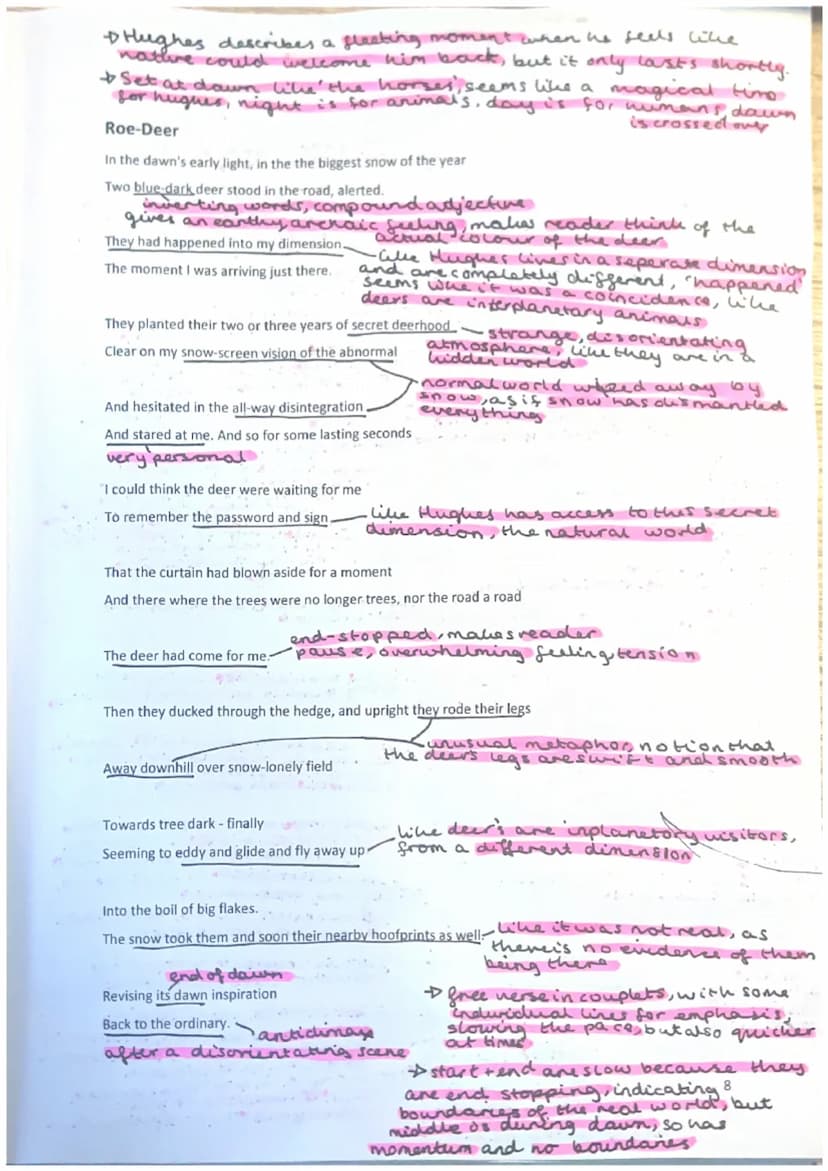 whole poen
is a metaphor repeated 'in' sound a literation, quite soft opening now
Slent him and everything else us. contrasts to 'clock'
whi