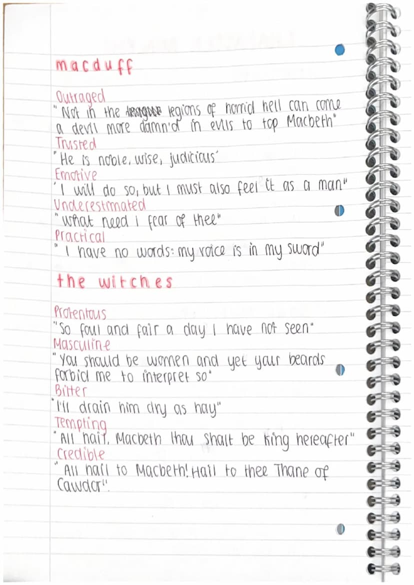 macbeth
context
The Divine right of kings
In the Jacobean period they believed that God
chose the king, this means that Macbeth goes
against