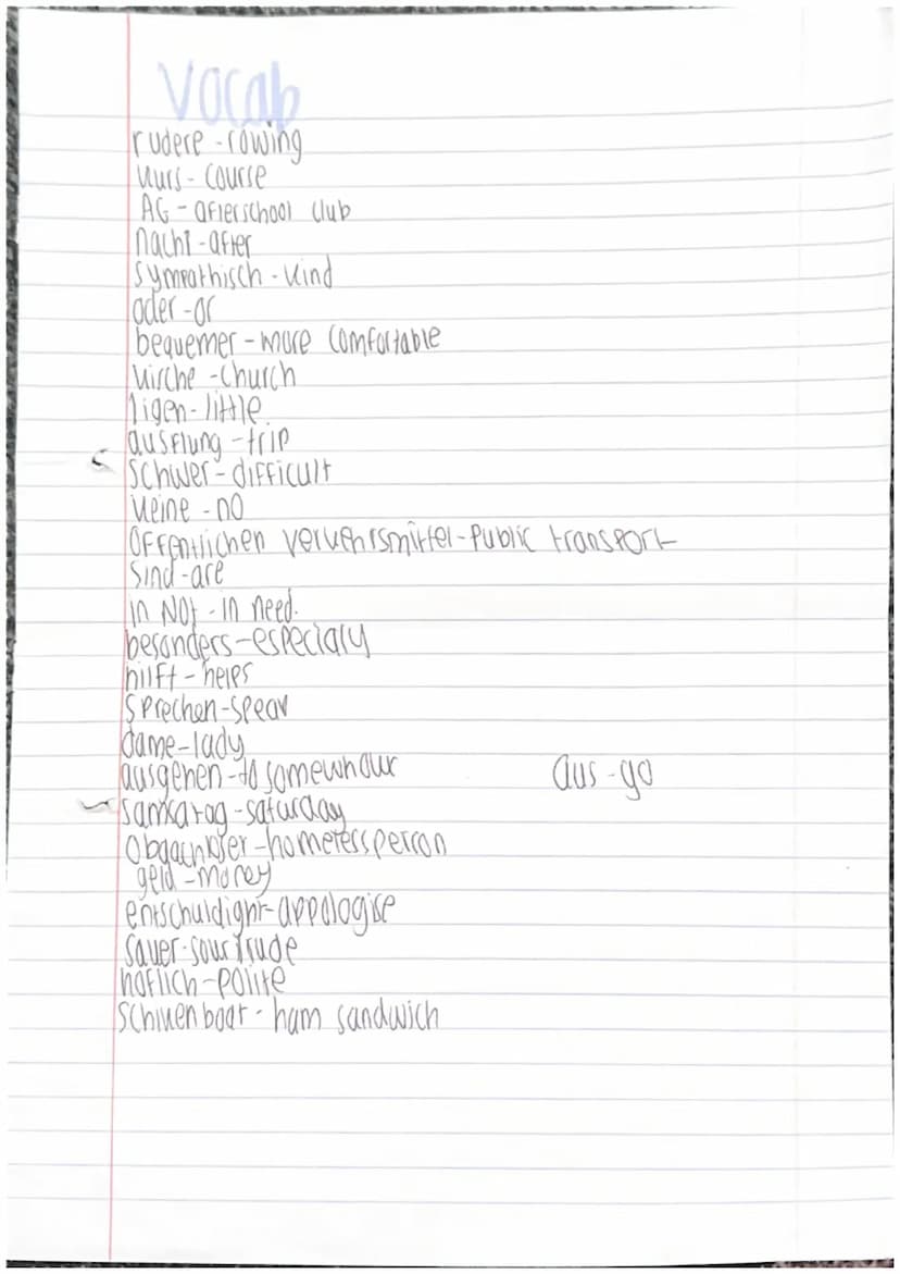 en ending
verb
Freien -Outdoors
I'm falen
Stelle/ Beruf - Job.
teinehmen- to tave part
Freien- holiday
aufhoren to Stop / give up fleißig - 
