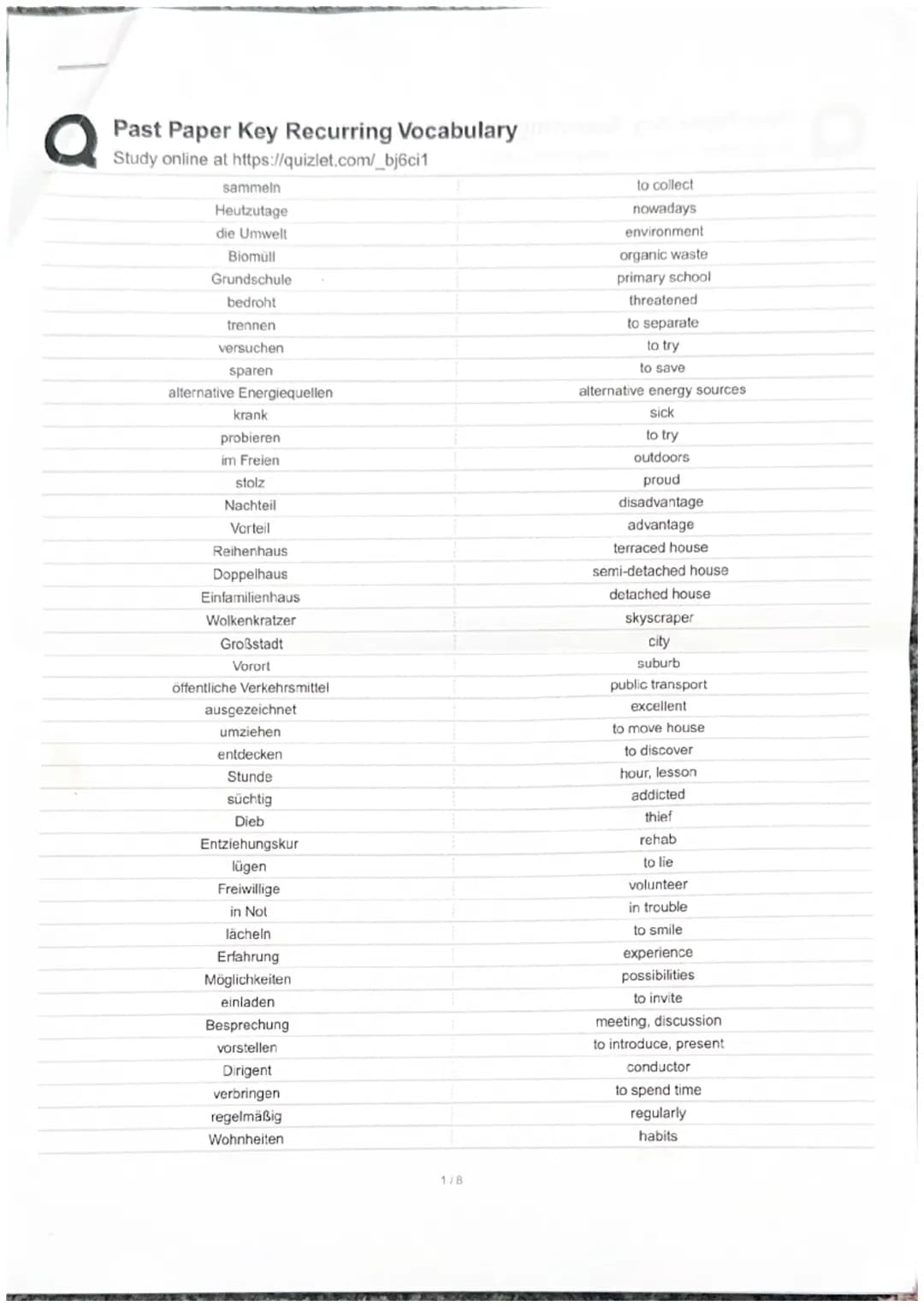en ending
verb
Freien -Outdoors
I'm falen
Stelle/ Beruf - Job.
teinehmen- to tave part
Freien- holiday
aufhoren to Stop / give up fleißig - 