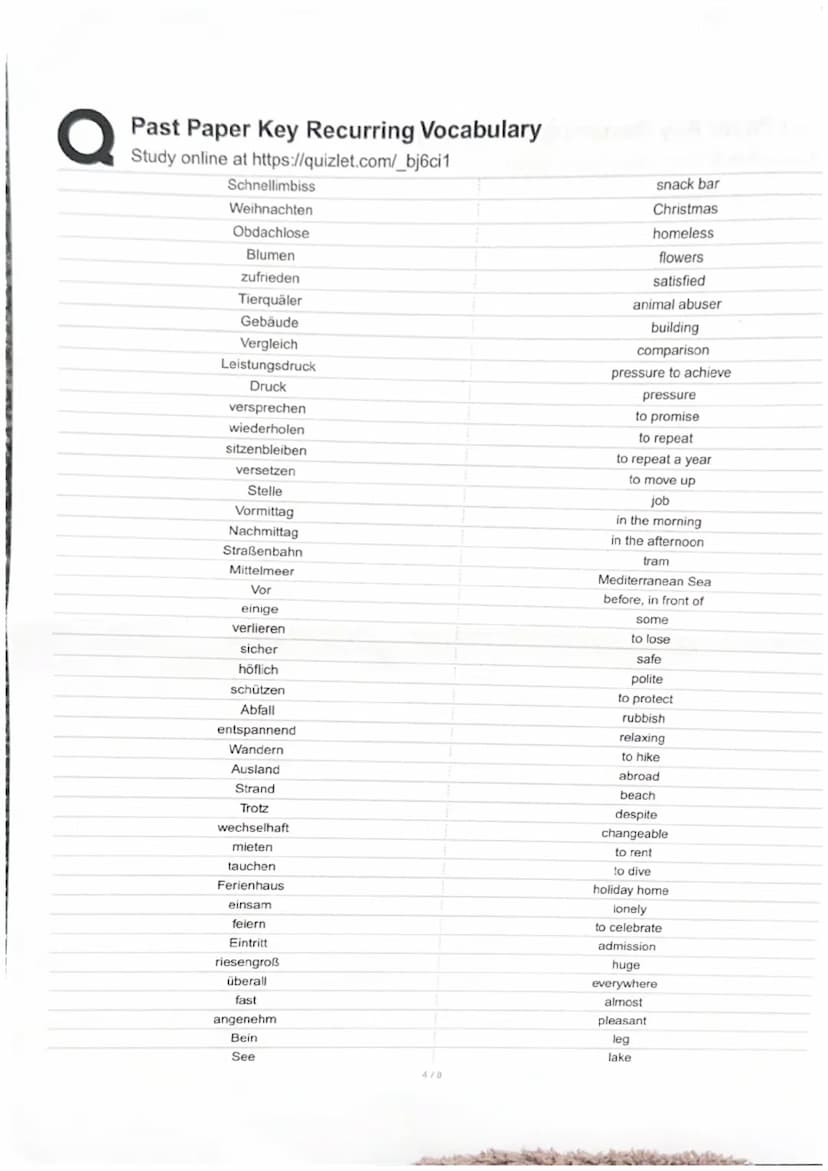 en ending
verb
Freien -Outdoors
I'm falen
Stelle/ Beruf - Job.
teinehmen- to tave part
Freien- holiday
aufhoren to Stop / give up fleißig - 