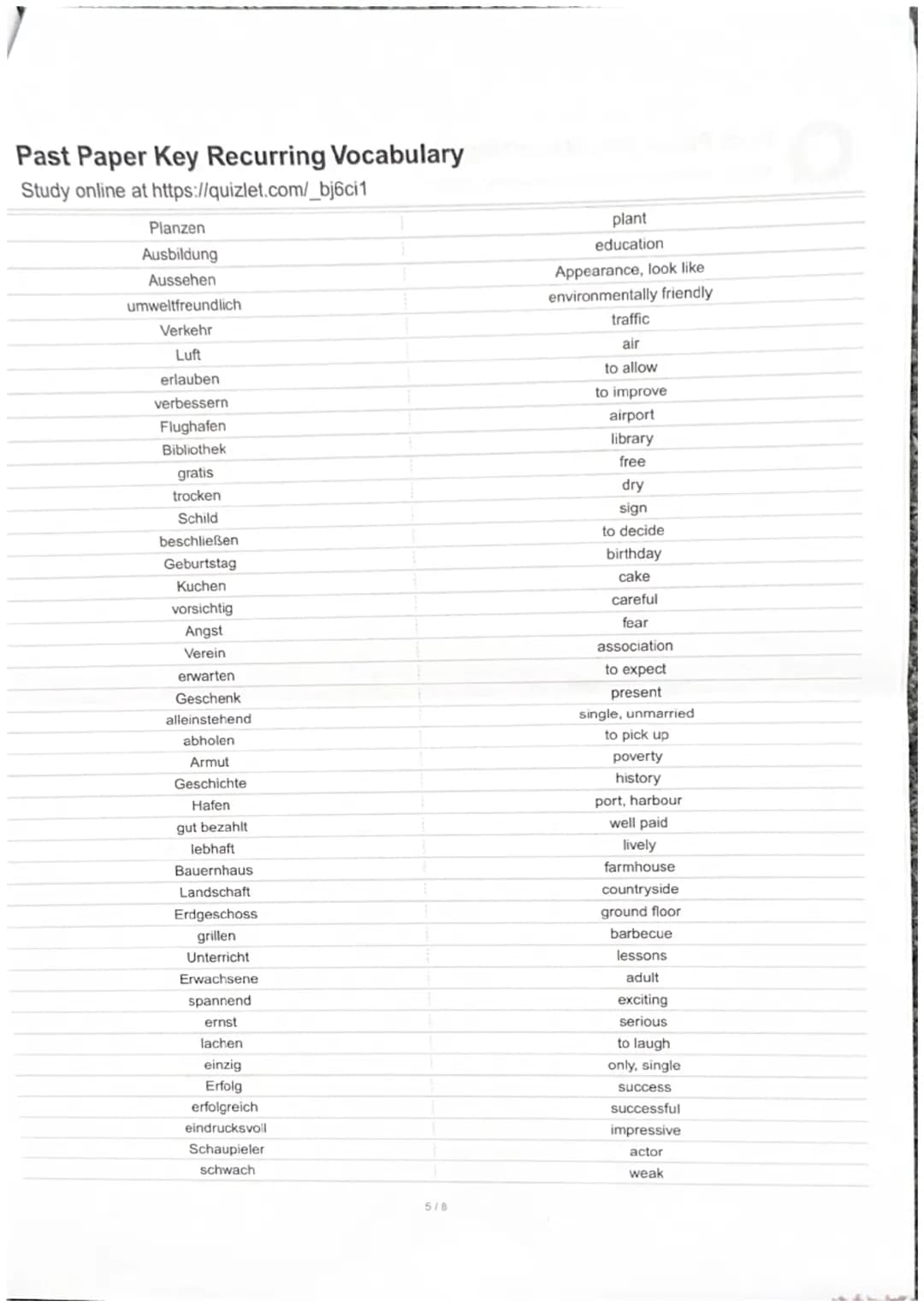 en ending
verb
Freien -Outdoors
I'm falen
Stelle/ Beruf - Job.
teinehmen- to tave part
Freien- holiday
aufhoren to Stop / give up fleißig - 
