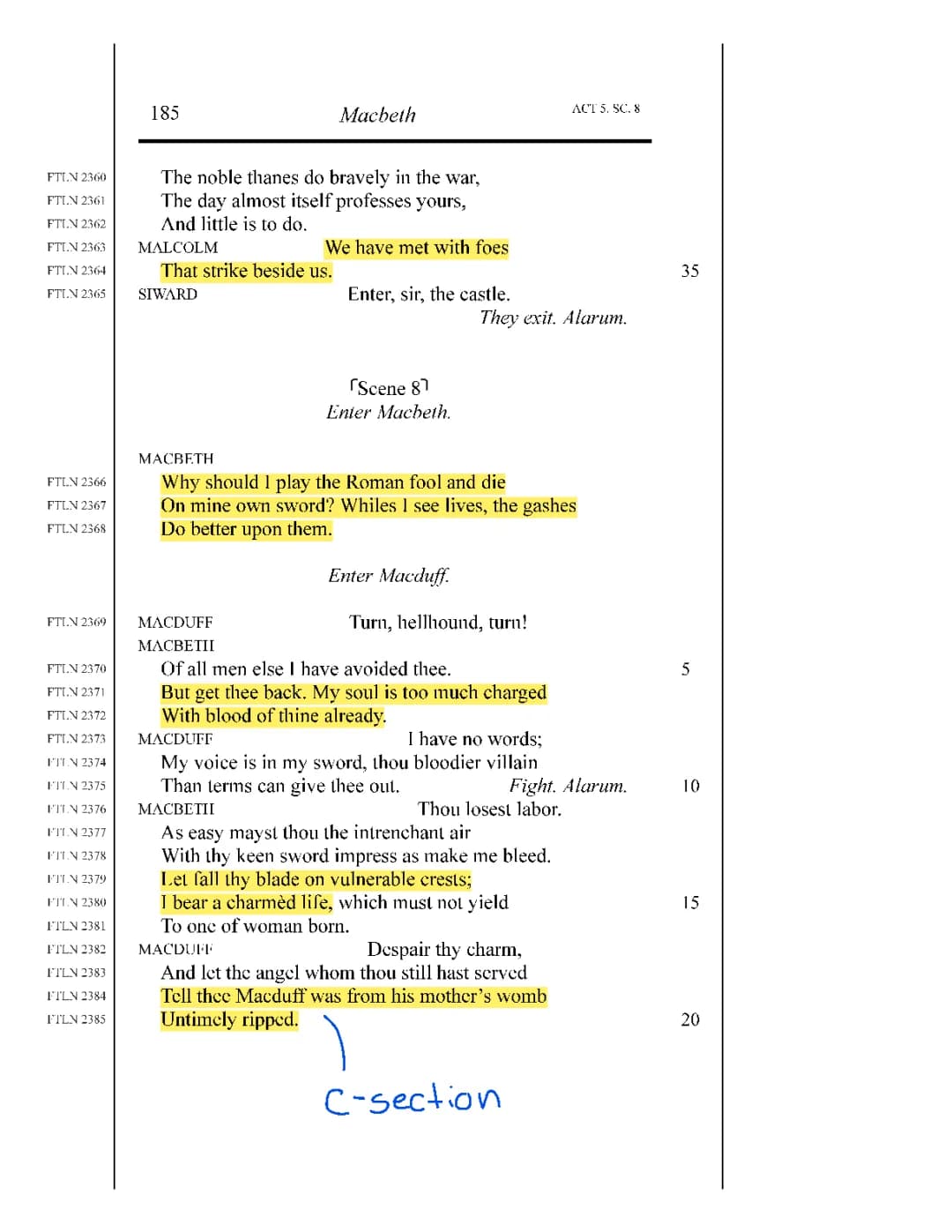 Macbeth's Last Battle and How Macduff Beats Him