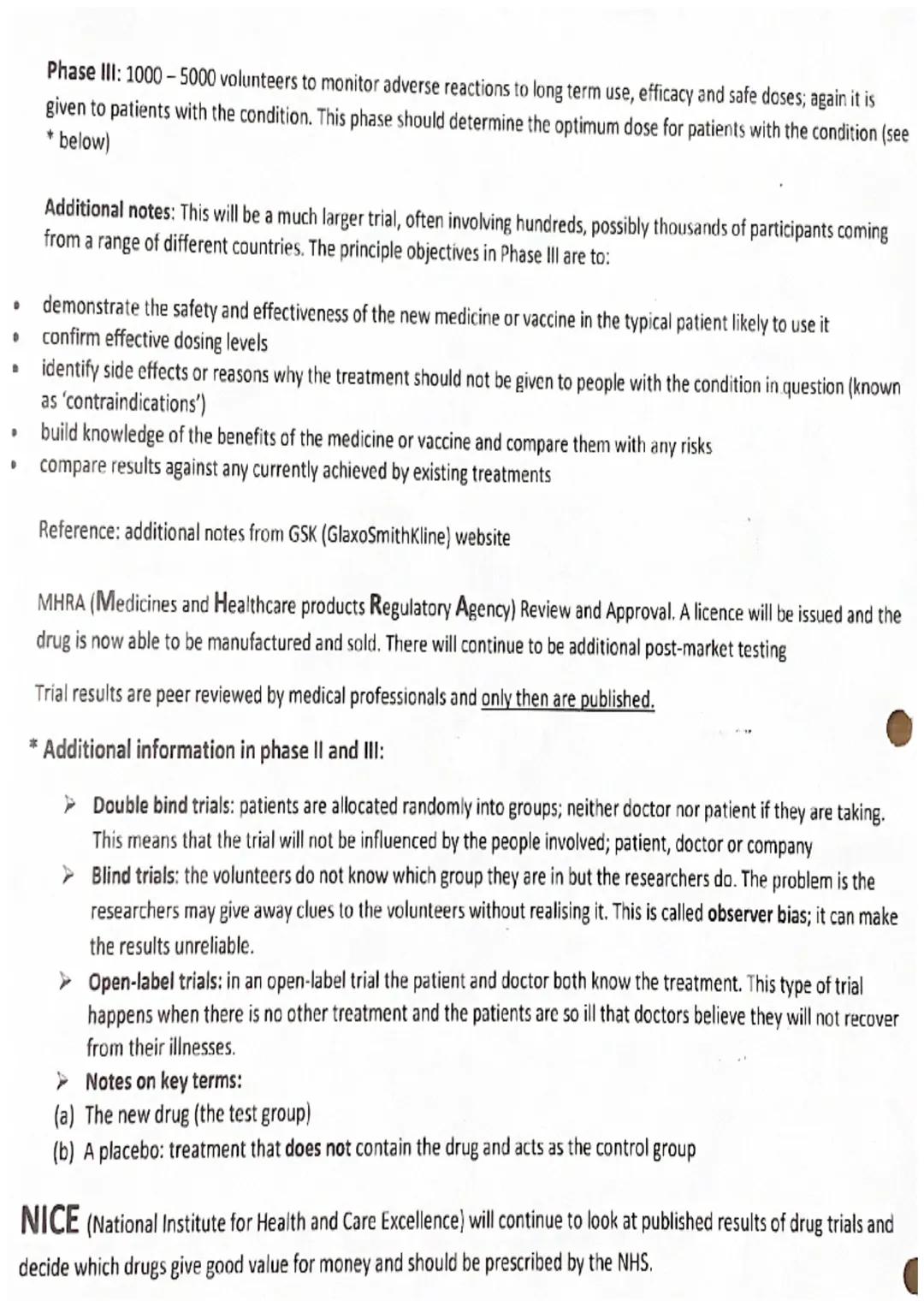 AQA 3.1.9
O
DISCOVERY
Some drugs are naturally occurring and some are man-made. Some naturally occurring drugs have been changed by
humans a