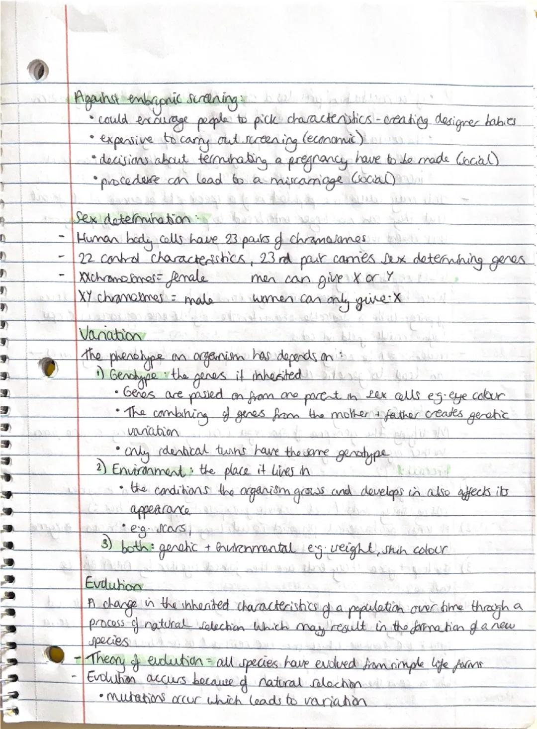 Biology - Inheritance, Variation + Evolution
Sexual + Asexual Reproduction:
involves the fusion of male and female gametes
- sperm + egg cel