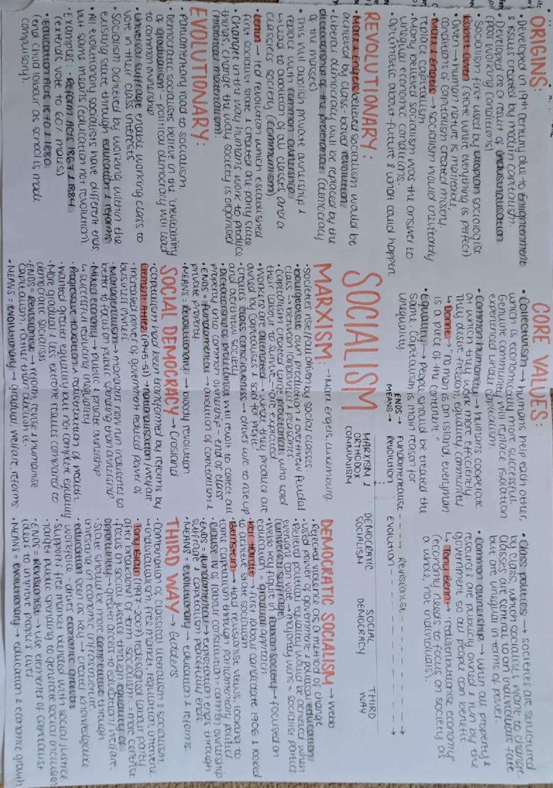 Marxa Engelsbelieved socialism would be
achieved by class-based revollution.
Liberou democracy will be replaced by the
dictoctorship of the 