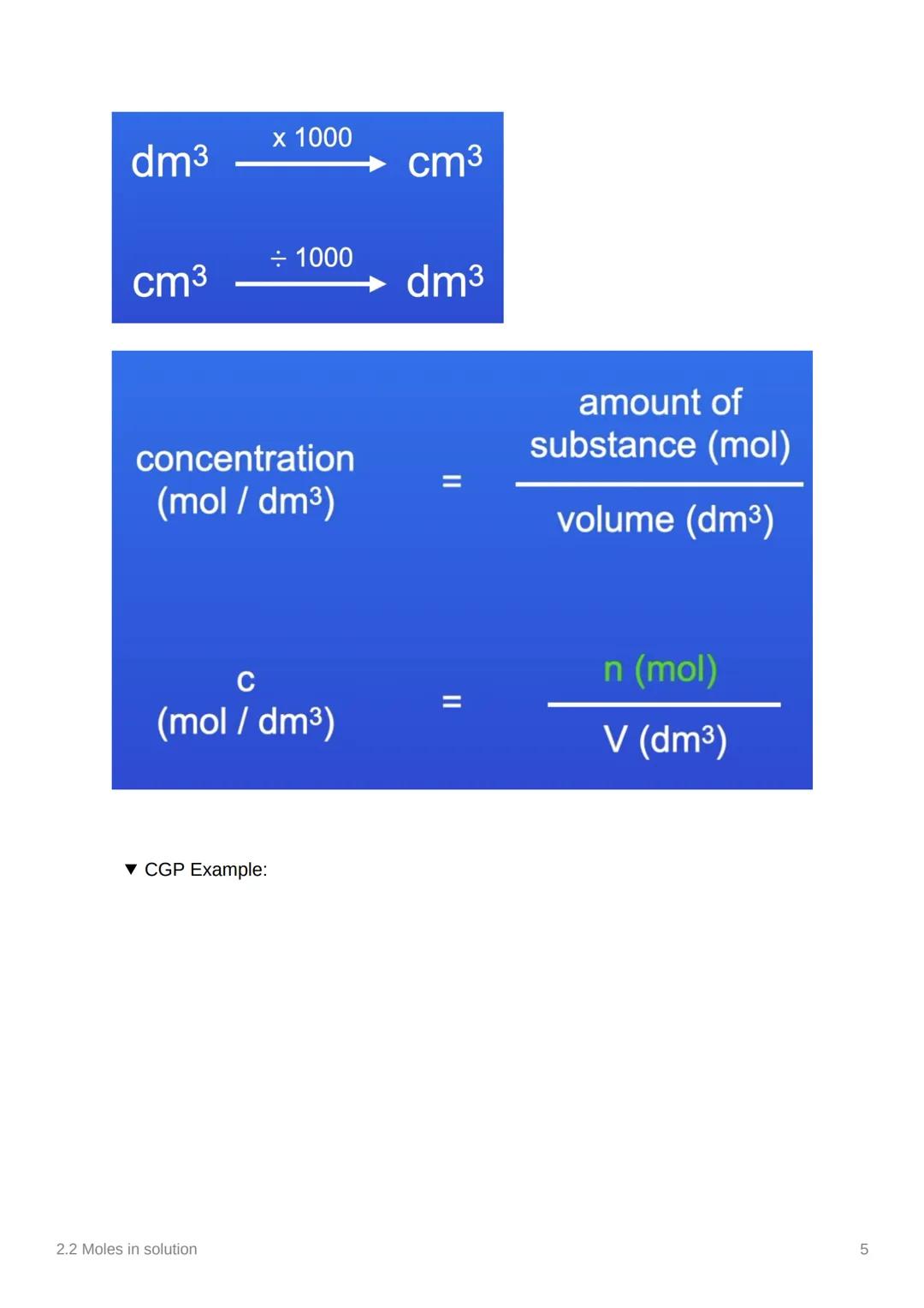 2.2 Moles in solution
Notes
Anki
00
Covered in Class Done
To Do List:
Add and Use Specification Refe
Add class Notes
add Freesciencelessons 