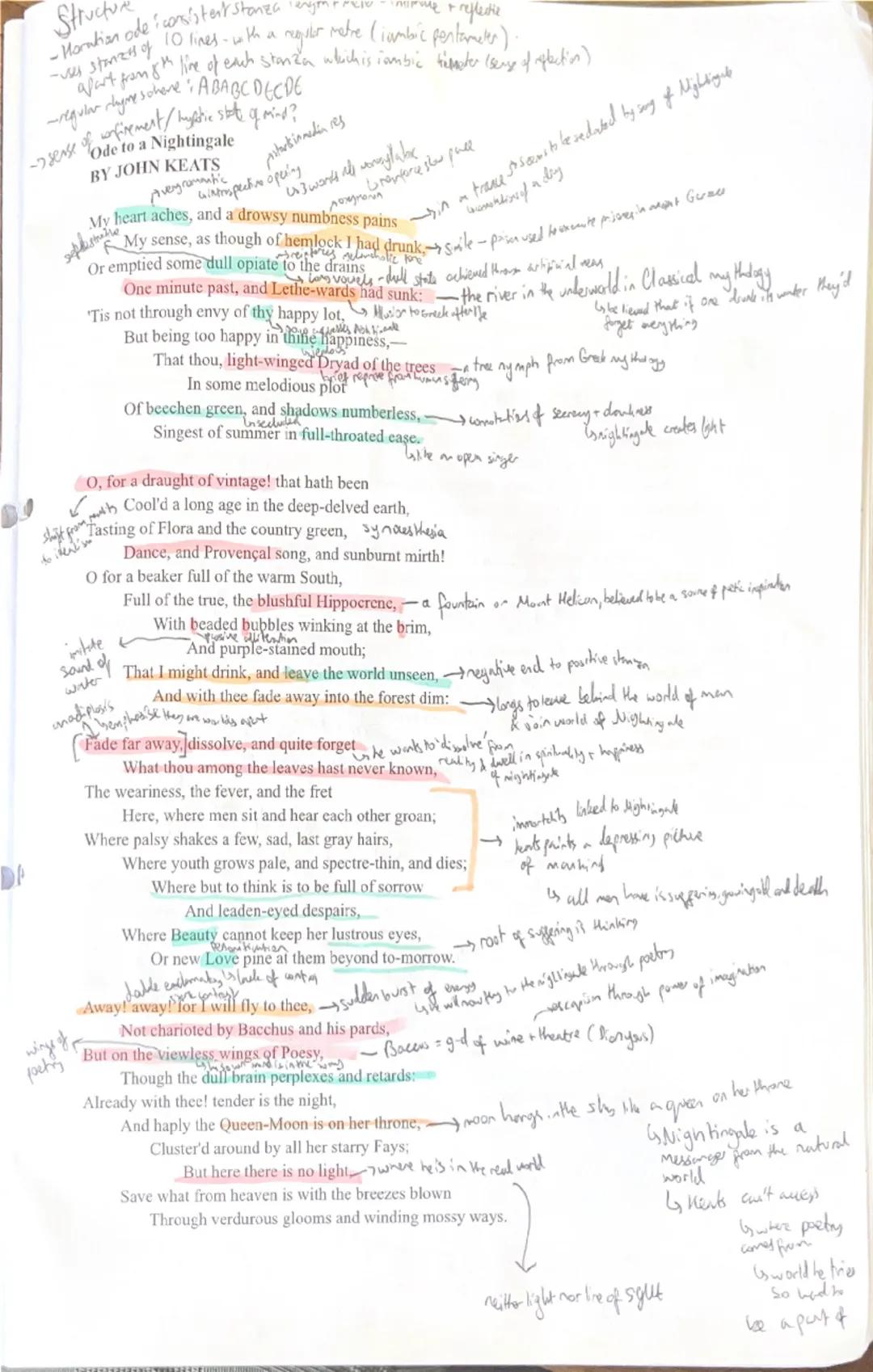 wingro
poetry
Structu
-uses stanzes of
imme & reflectie
-Horatian ode consistent stanza lengont
10 lines - with a regular metre (iambic pent