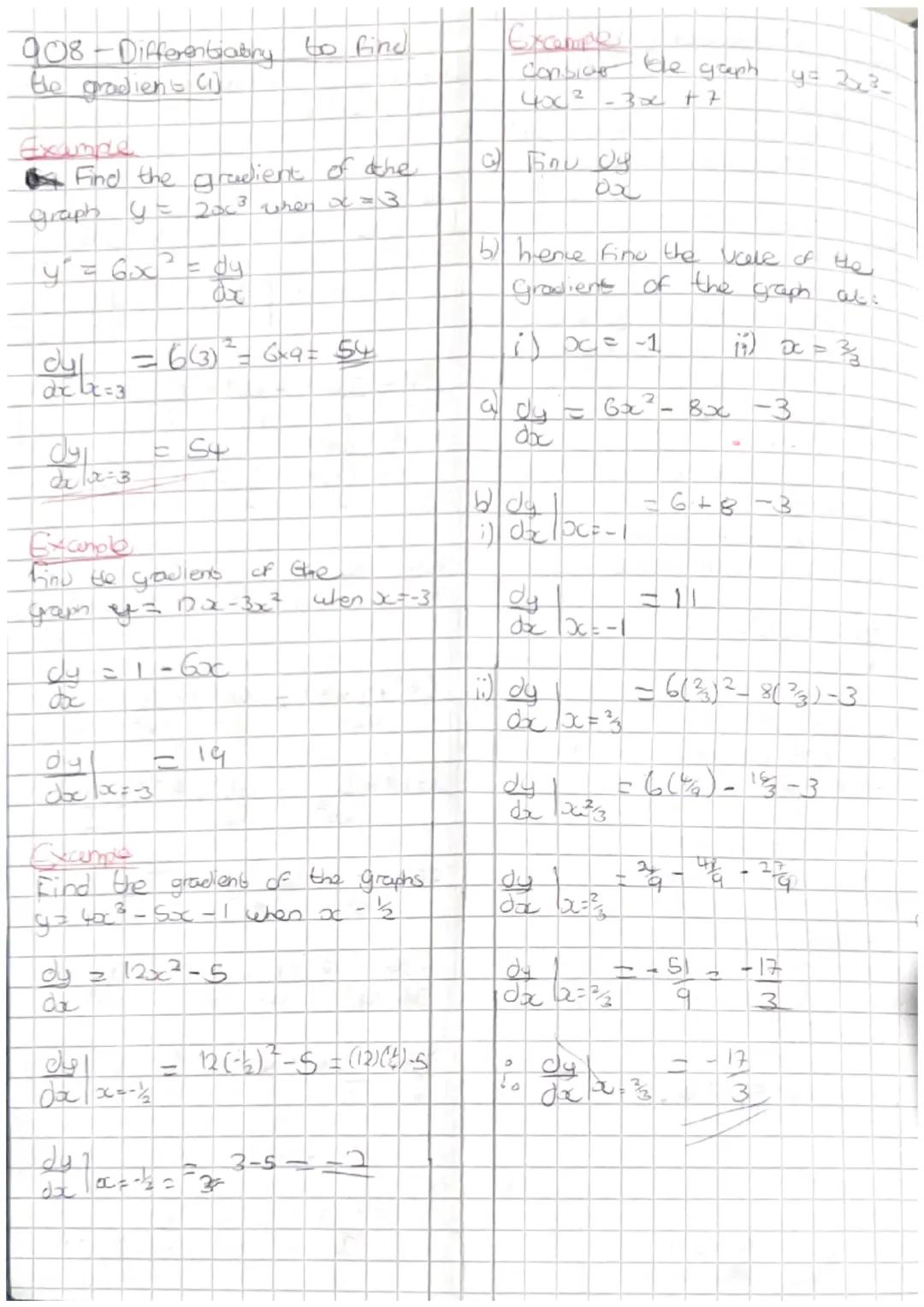 Hegarty maths.
903- Diffrentiation from the
First principles
What is Differentiation?
Differentiation is a method of
finding the gradient (r
