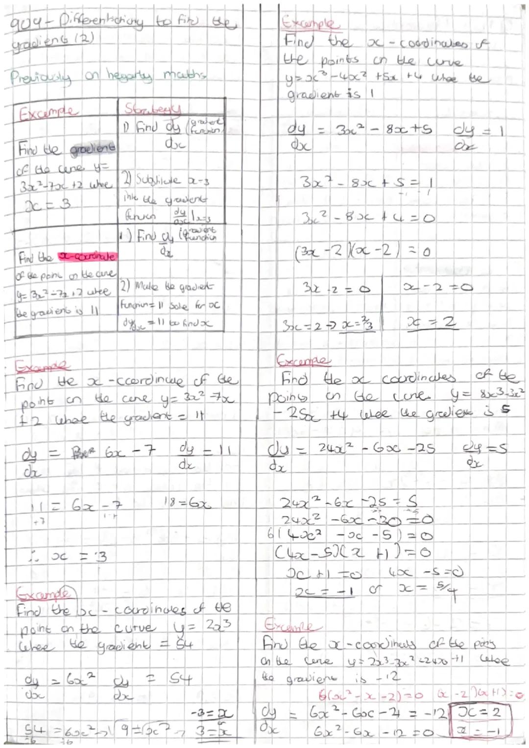 Hegarty maths.
903- Diffrentiation from the
First principles
What is Differentiation?
Differentiation is a method of
finding the gradient (r