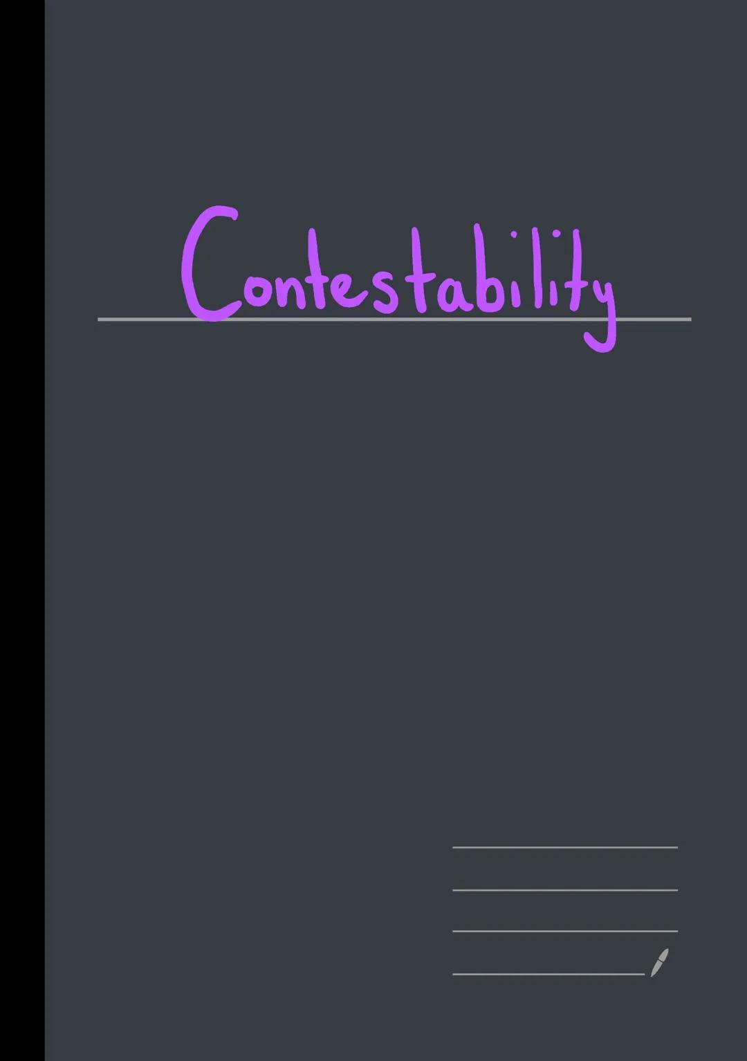 # Contestability H/W

→ Contestability refers to how open a market is
to new competitors.

In a contestable market:

- low barriers to entry