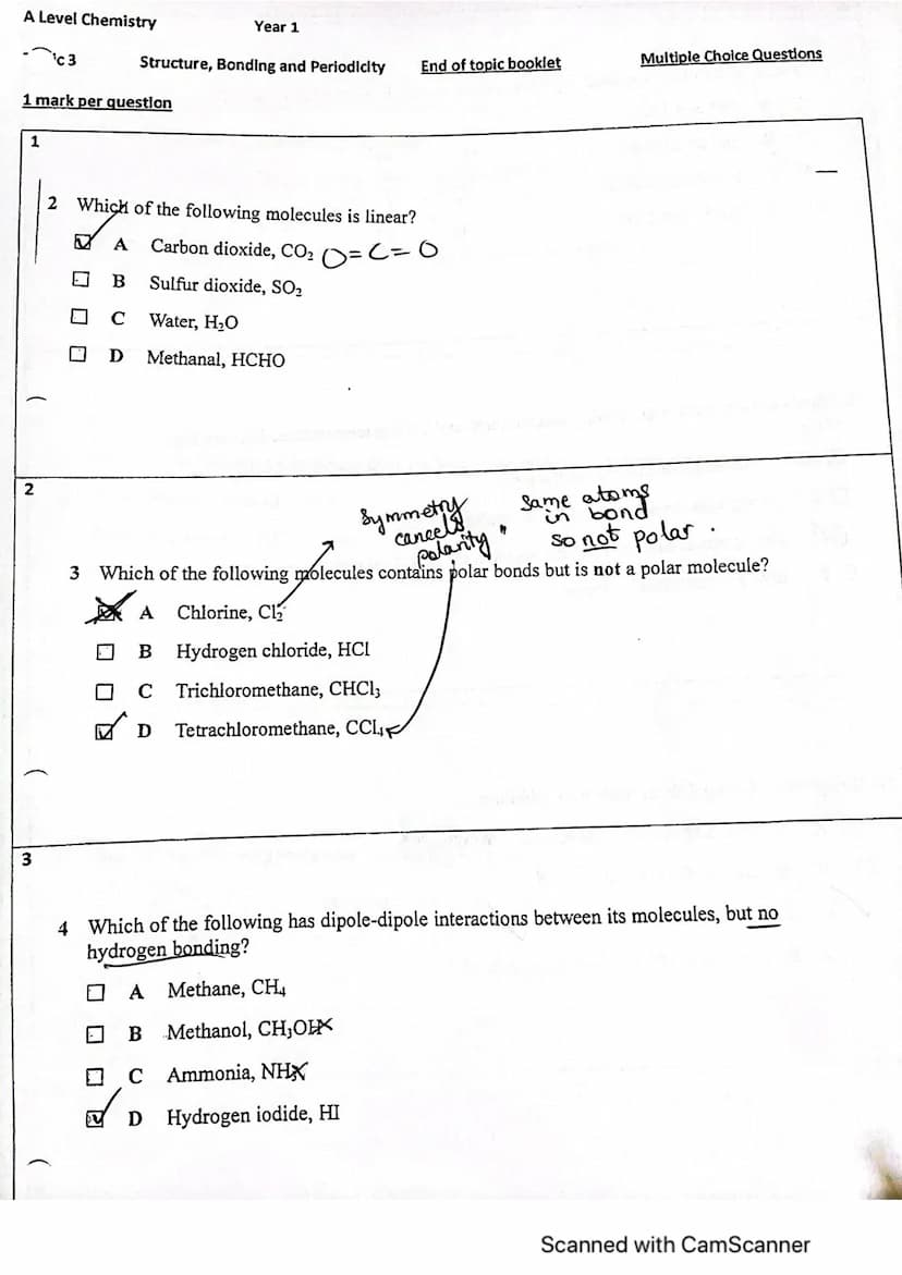 Version 3. June 2019
A Level Chemistry
Topic 3
Context
Year 1 and AS
Structure, Bonding and Periodicity
2.1.1 Formulae and Equations
lonic F