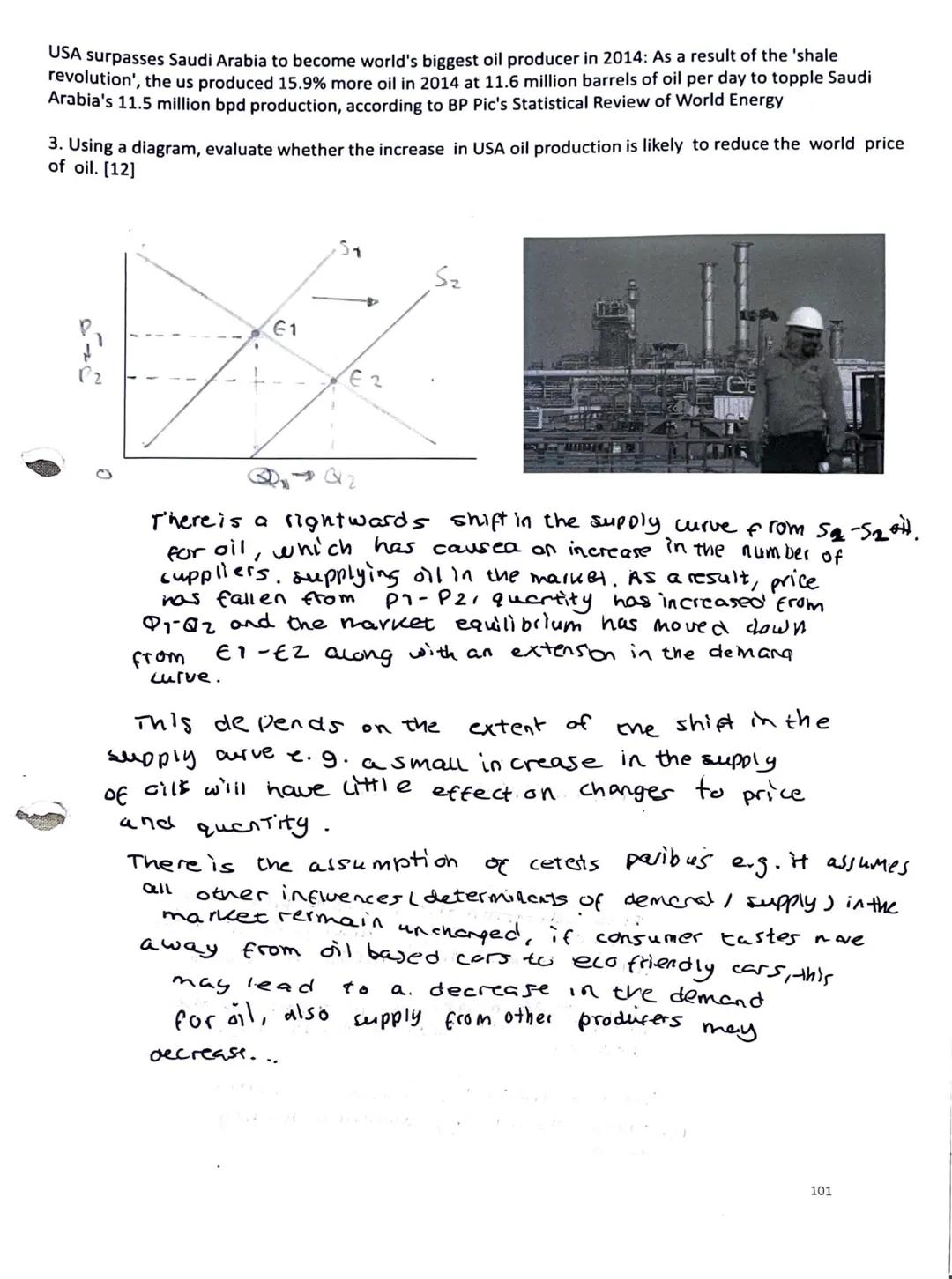 Objective 2.5: Explain, with the aid of a diagram, demand and supply and explain market equilibrium and
disequilibrium.
"
2000
800
1,000
1,2