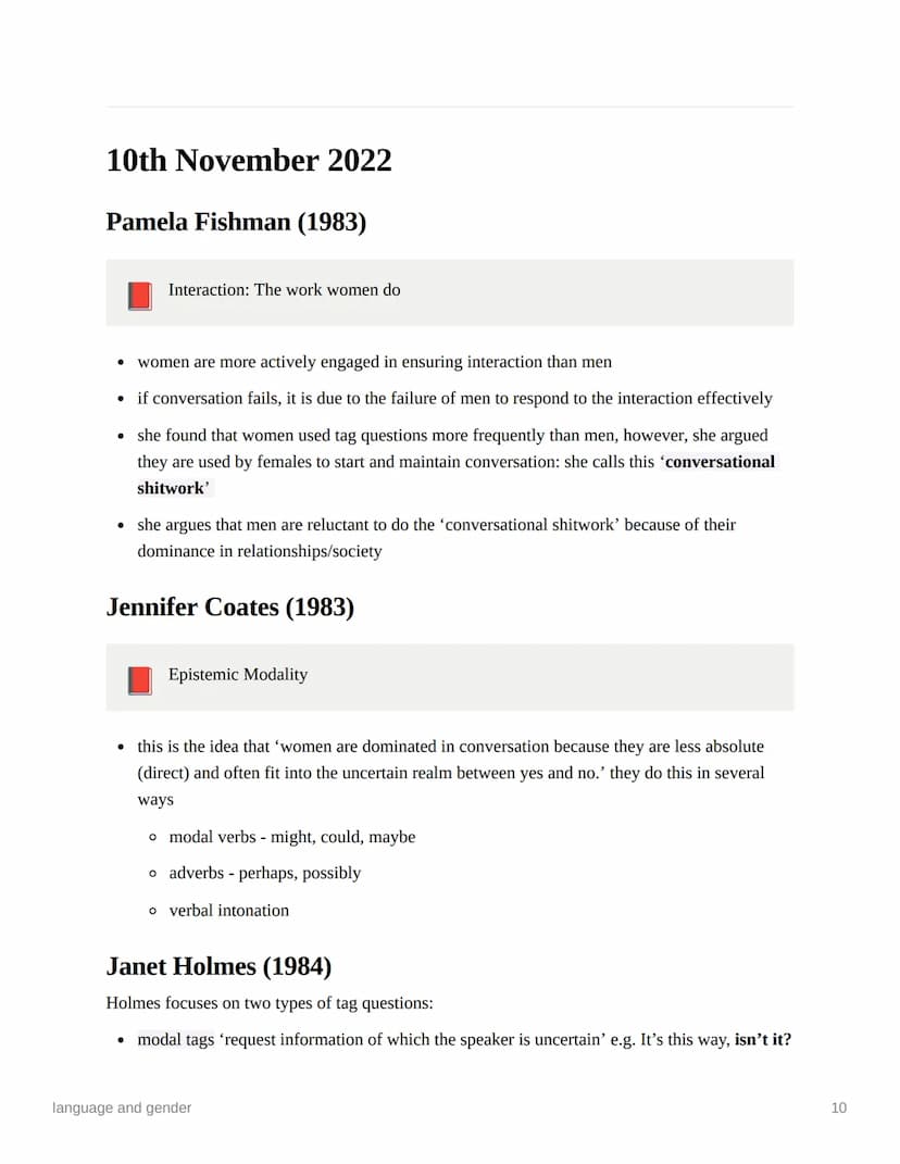 language and gender
Ⓒsubject
english language
Last edited time @November 21, 2022 5:44 PM
deadline
= notes
status
© type
key terms highlight