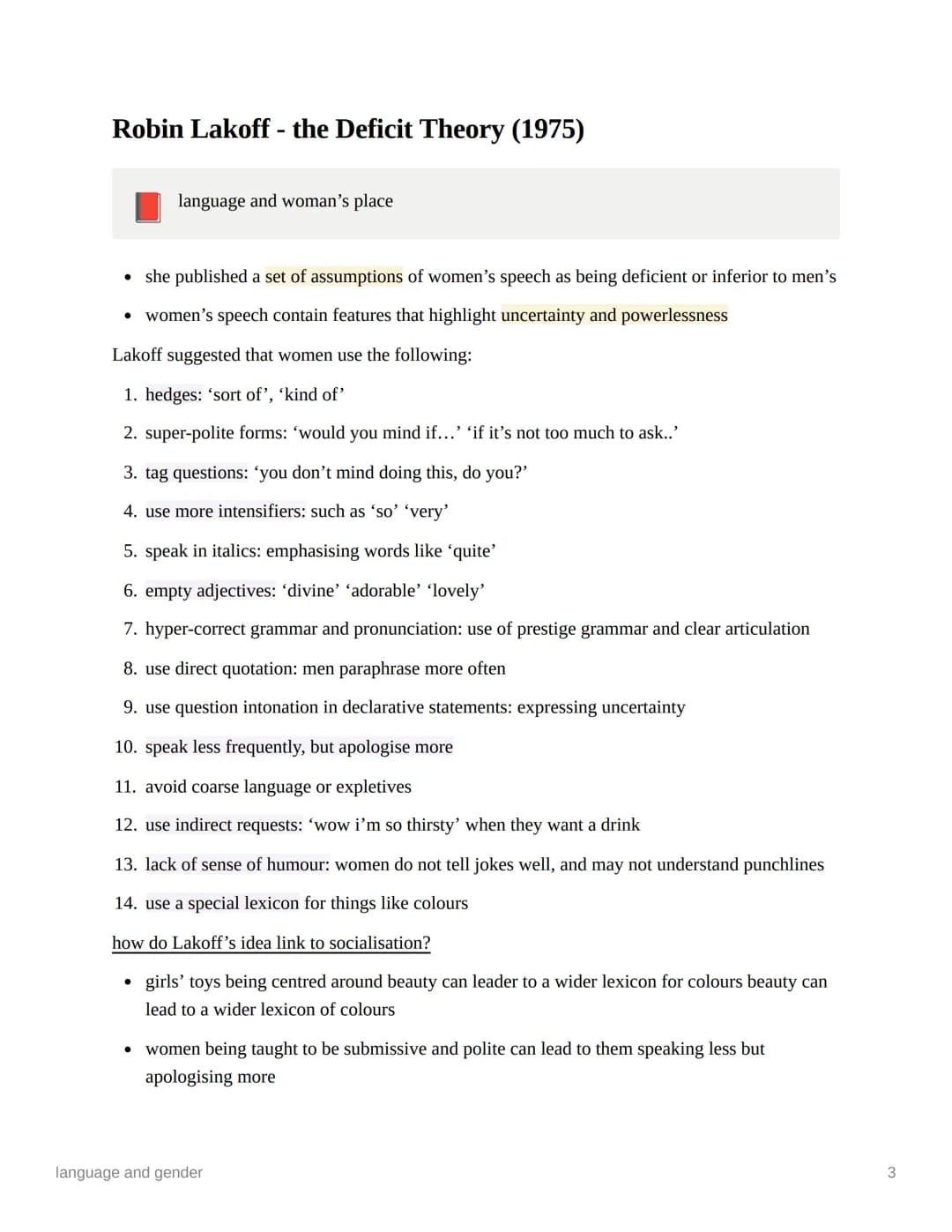 language and gender
Ⓒsubject
english language
Last edited time @November 21, 2022 5:44 PM
deadline
= notes
status
© type
key terms highlight