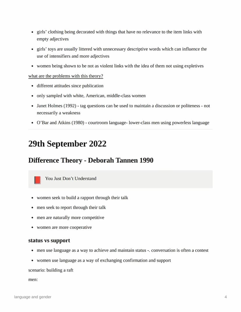 language and gender
Ⓒsubject
english language
Last edited time @November 21, 2022 5:44 PM
deadline
= notes
status
© type
key terms highlight