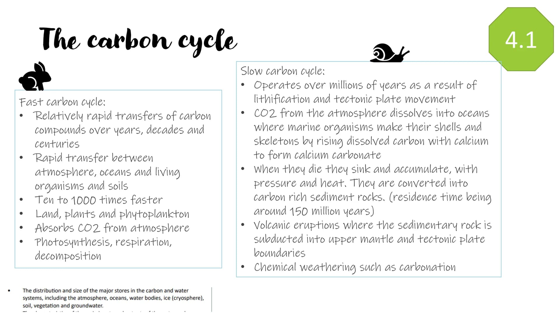 Earths life
support systems
Revision powerpoint ●
●
The importance of water and carbon 4.1
to life of earth?
Water
●
Water helps to create t