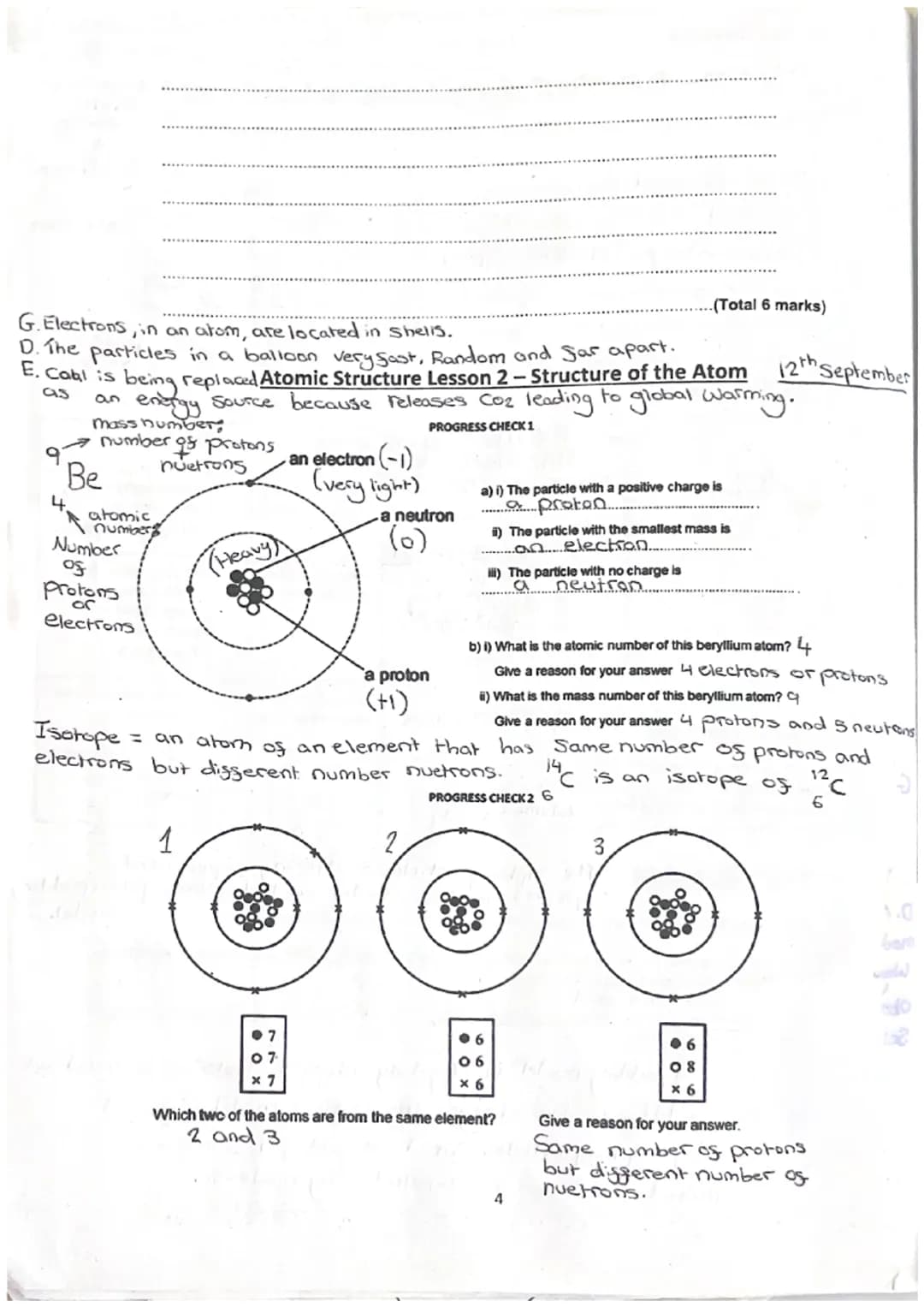 Atomic Structure Lesson 1 - History of Atomic Theory
Scientist
Date they were
working
Ideas about the
atom
Democritus
400 bc
1803
Matter Can