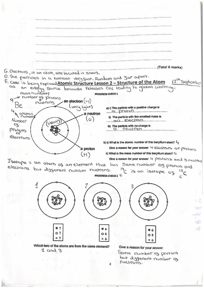 Atomic Structure Lesson 1 - History of Atomic Theory
Scientist
Date they were
working
Ideas about the
atom
Democritus
400 bc
1803
Matter Can