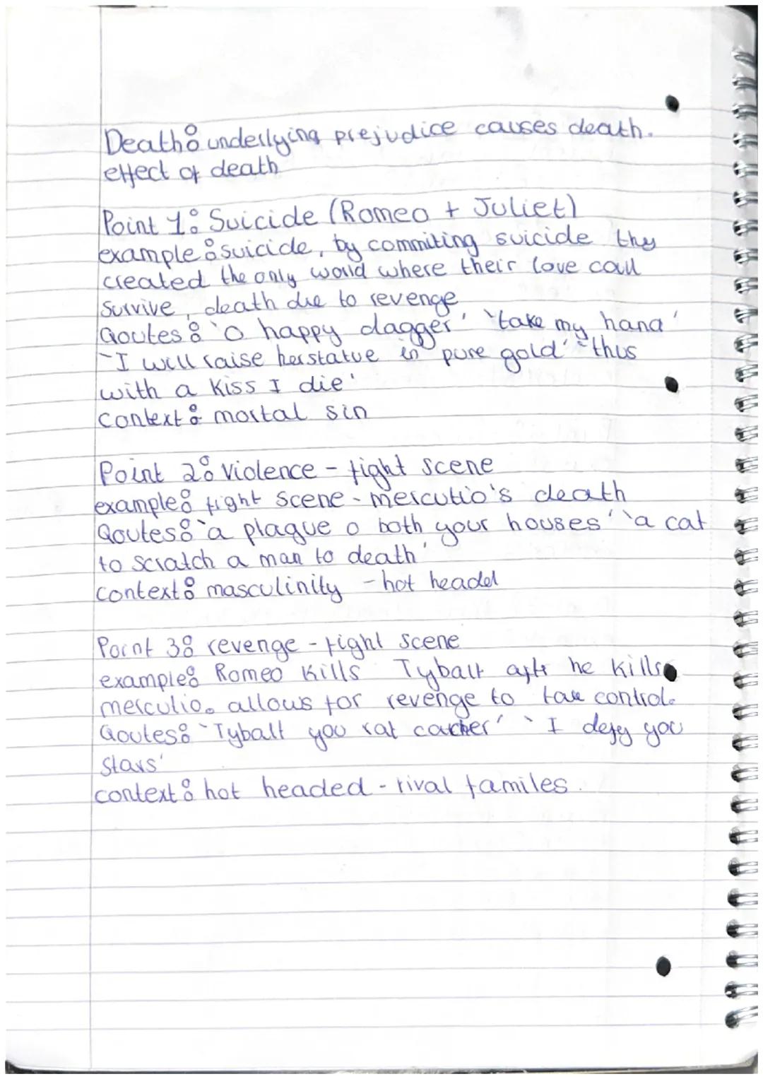 Revenge/Rivalry & negative impacts of
vengende.

Point 18 ancient grudge
examples & prologue
Qoutes: 'ancient grudge' '2 households
contexto