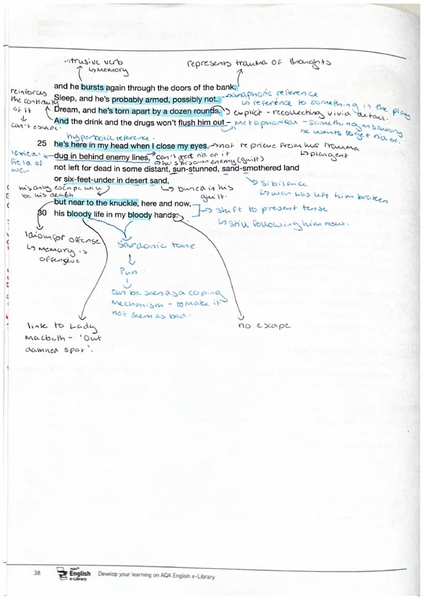 GCSE ENGLISH LITERATURE
PAST AND PRESENT: POETRY ANTHOLOGY
1
Remains
Simon
Armitage
(b. 1963)
Physical and psycological
left-overs.
Sin-medi