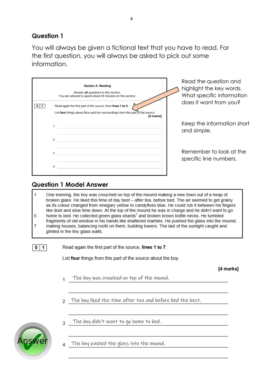 AQA
English Language
Paper 1
Please write clearly in block capitals.
Centre number
GCSE
Sumame
Forename(s)
Candidate signature
1
GCSE
ENGLIS