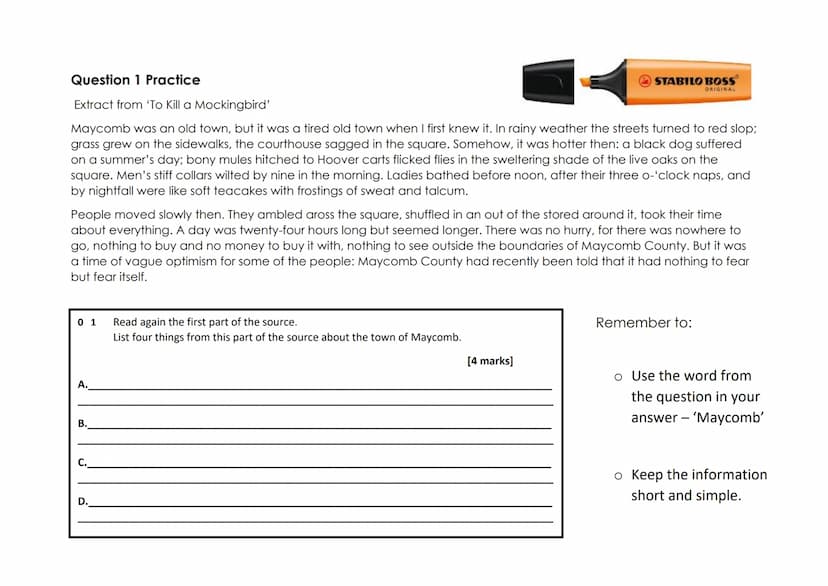AQA
English Language
Paper 1
Please write clearly in block capitals.
Centre number
GCSE
Sumame
Forename(s)
Candidate signature
1
GCSE
ENGLIS