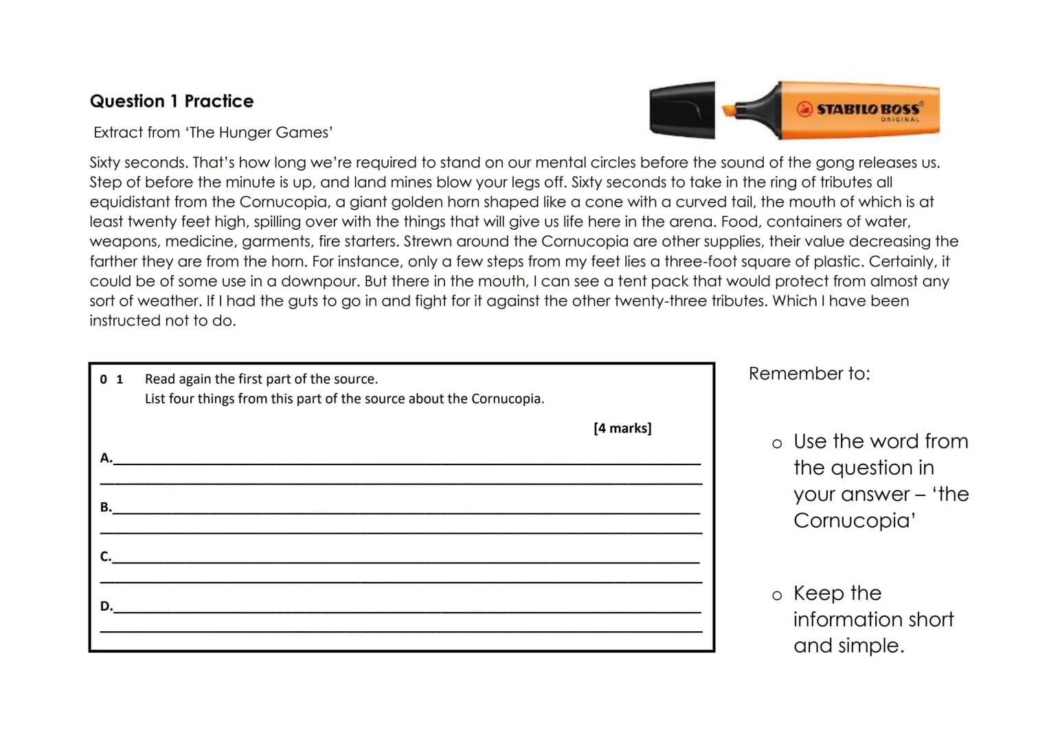 AQA
English Language
Paper 1
Please write clearly in block capitals.
Centre number
GCSE
Sumame
Forename(s)
Candidate signature
1
GCSE
ENGLIS