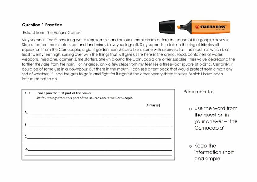 AQA
English Language
Paper 1
Please write clearly in block capitals.
Centre number
GCSE
Sumame
Forename(s)
Candidate signature
1
GCSE
ENGLIS
