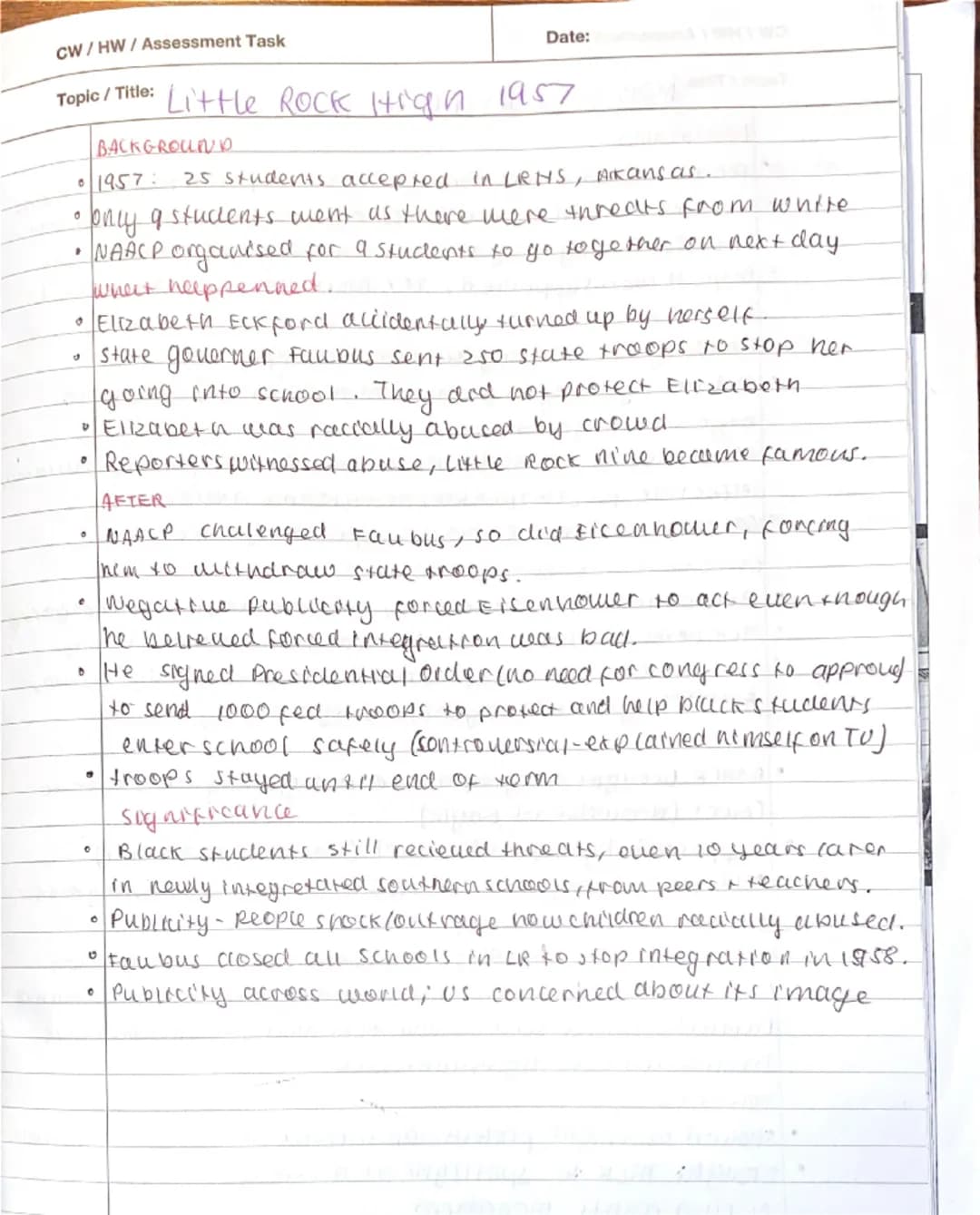 --- OCR Start ---
CW/HW/Assessment lask
Topic/Title: 1950s
American government!.
Date:
us has federal system, made of 50 states, each with o