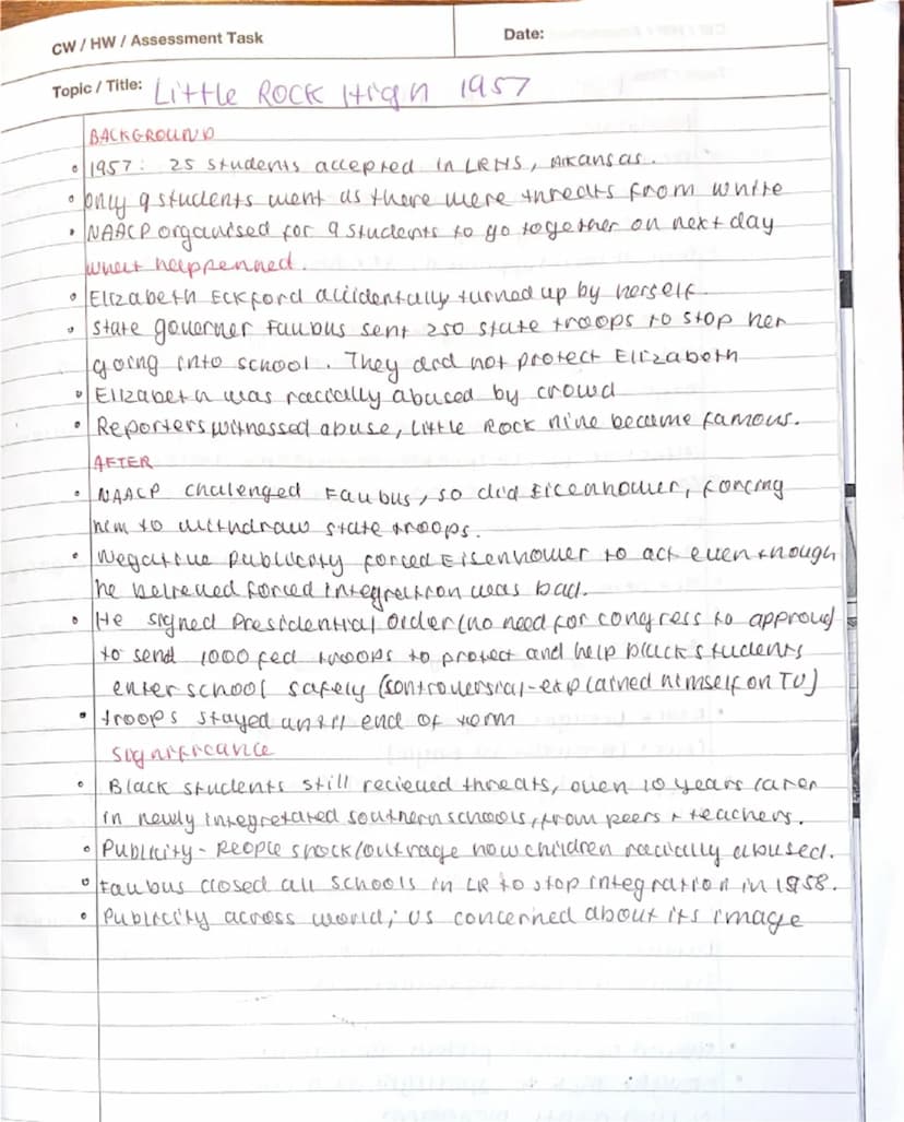 --- OCR Start ---
CW/HW/Assessment lask
Topic/Title: 1950s
American government!.
Date:
us has federal system, made of 50 states, each with o