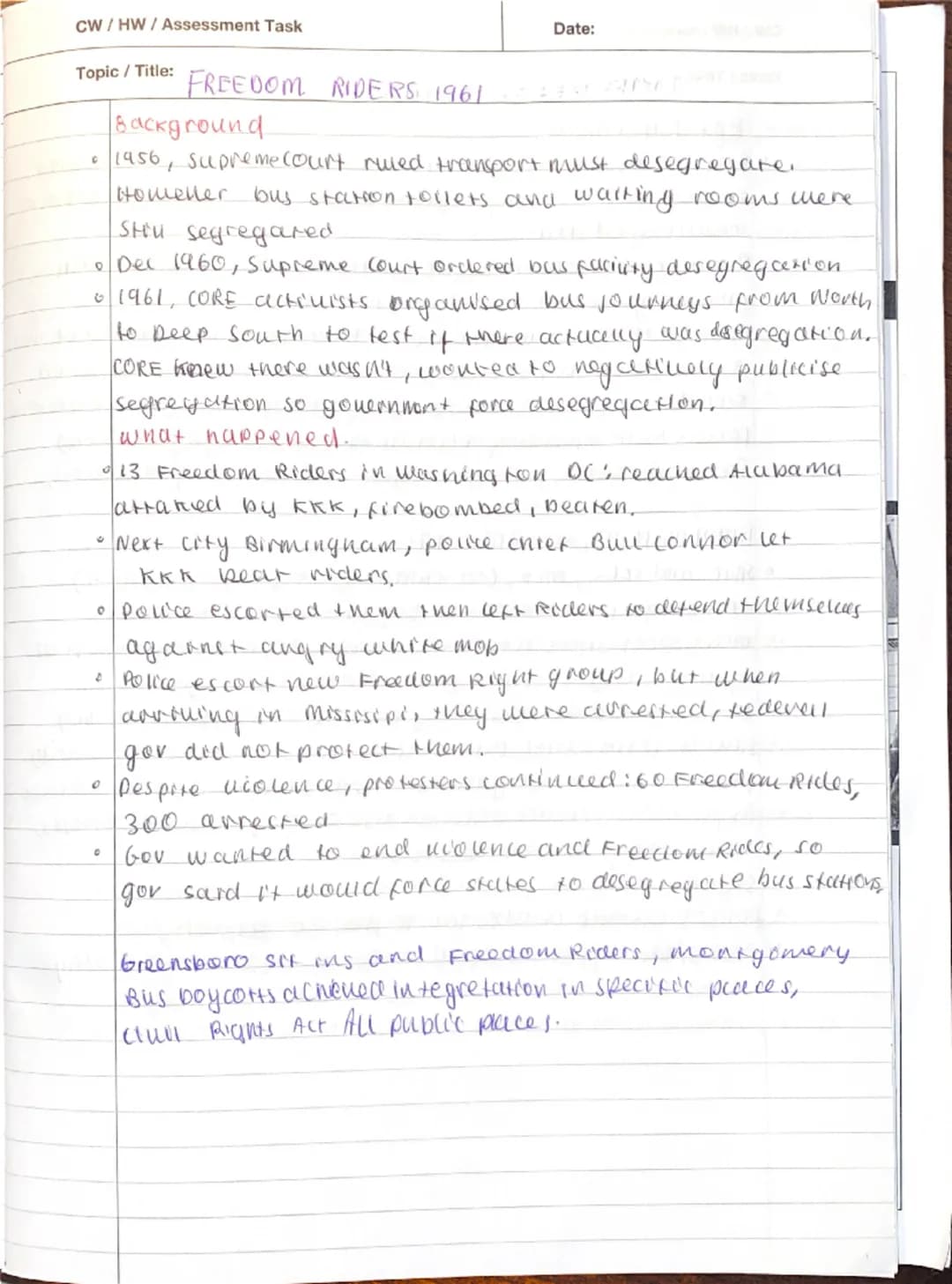 --- OCR Start ---
CW/HW/Assessment lask
Topic/Title: 1950s
American government!.
Date:
us has federal system, made of 50 states, each with o