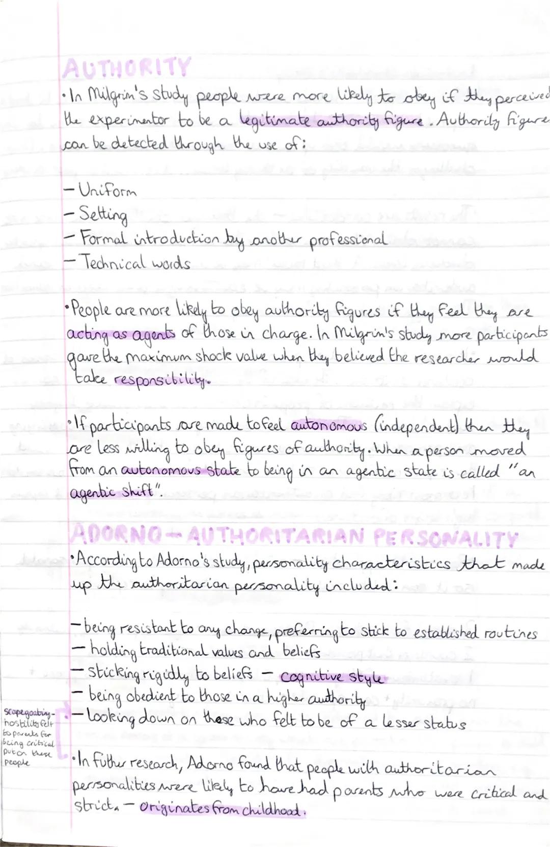Social factors
-agency,
-authority
-culture
- proximity
Obedience
AGENTIC AND AUTONOMOUS STATE
you
• agentic state - being under the control