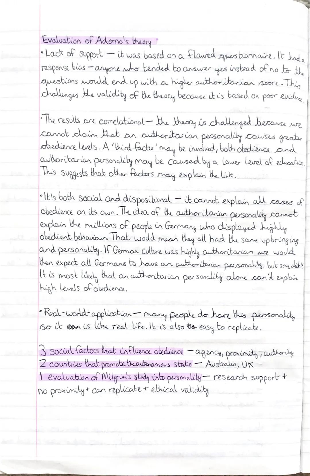 Social factors
-agency,
-authority
-culture
- proximity
Obedience
AGENTIC AND AUTONOMOUS STATE
you
• agentic state - being under the control