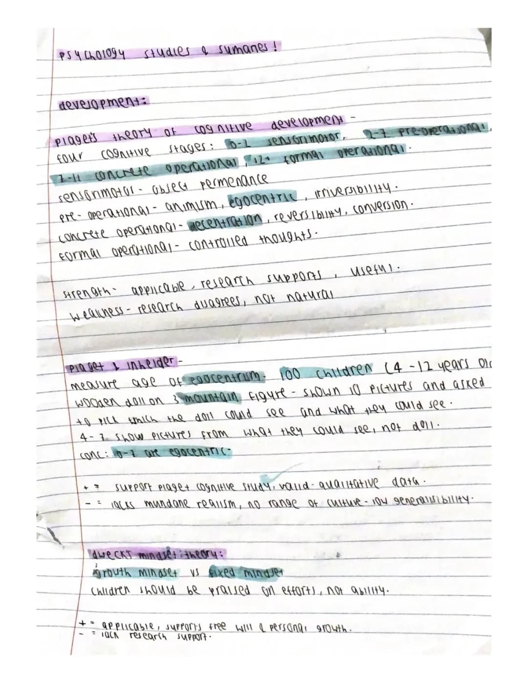 Free Case Studies and Notes for Edexcel GCSE Psychology
