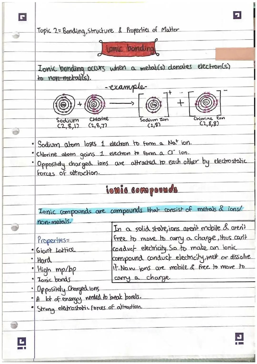 Bonding, Structure & Properties of Matter