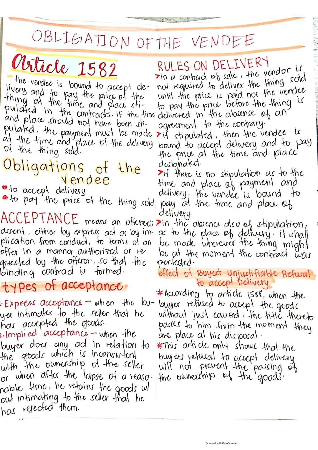 NATURE AND FORM OF THE CONTRACT
CONTRACT OF SALE Essential Elements
ART. 1458
✓
one of the con
By the contract of CONSENT of the parties. It