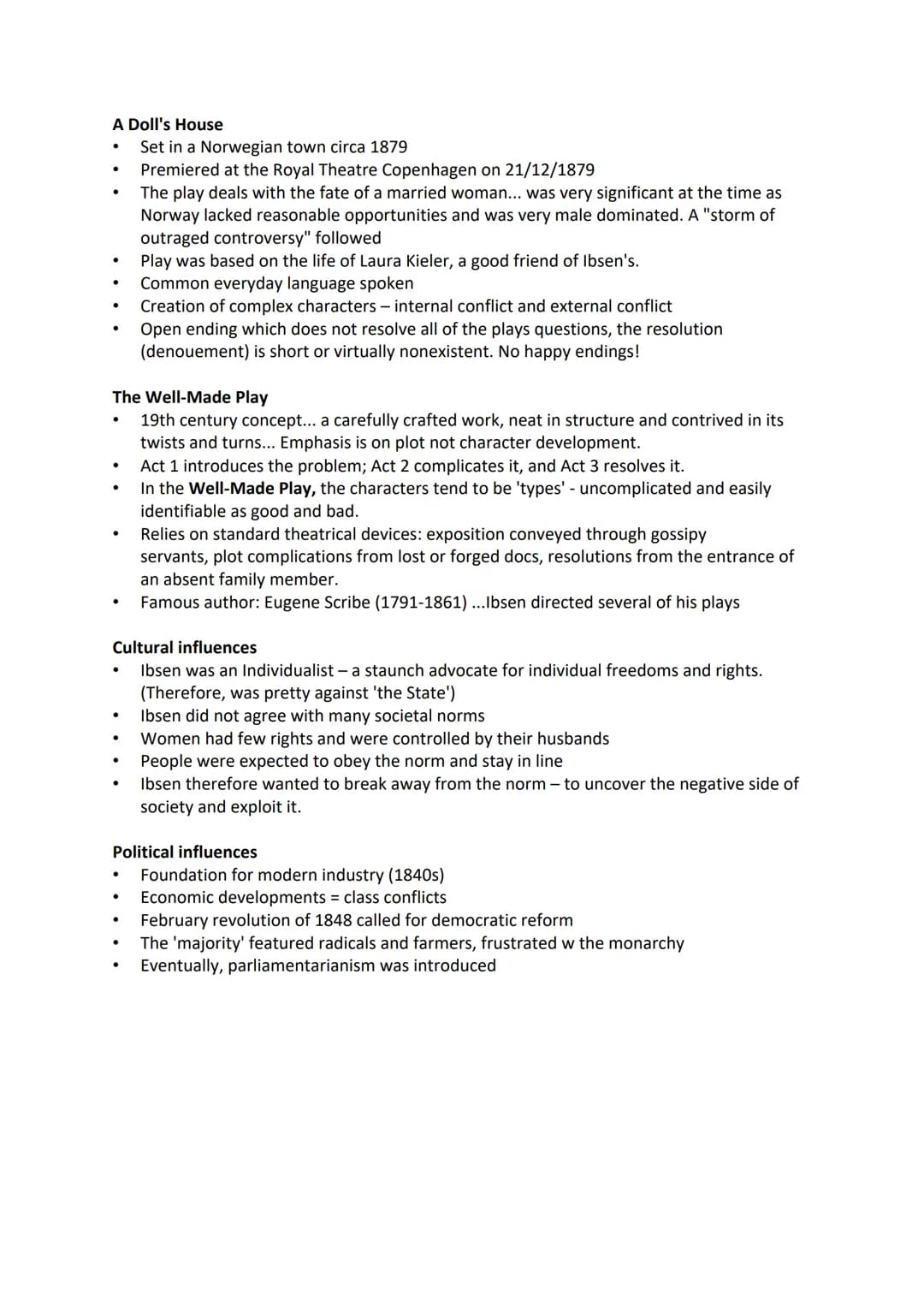 AO1
AO2
AO3
A04
AO5
A Doll's House Information and Context
The exam information
This section of the exam includes six questions, each with a