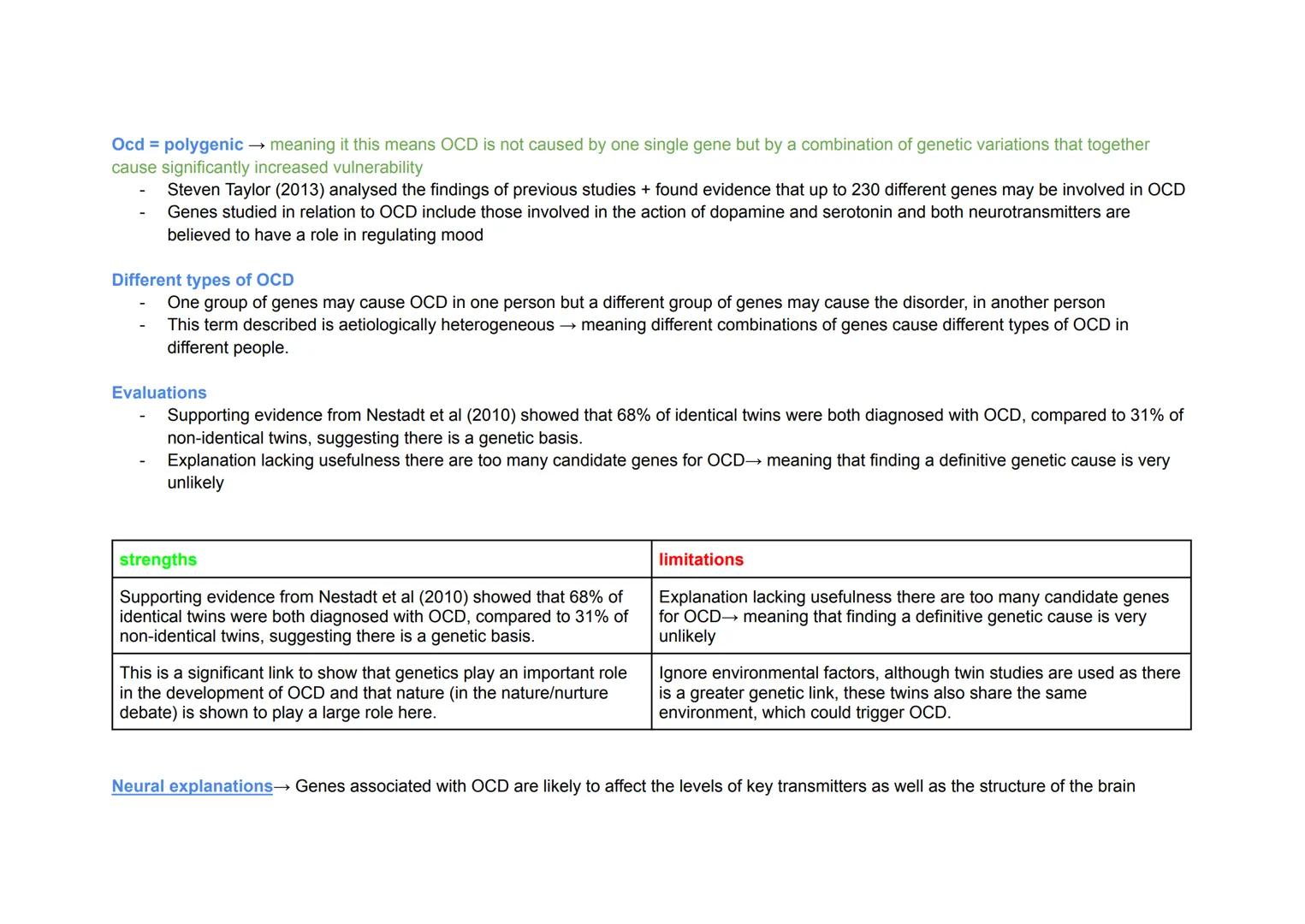 \OCD CObsessive-Compulsive Disorder)
Definitions of abnormality
1. Statistical Infrequency - Behaviour is abnormal if it deviates from the m