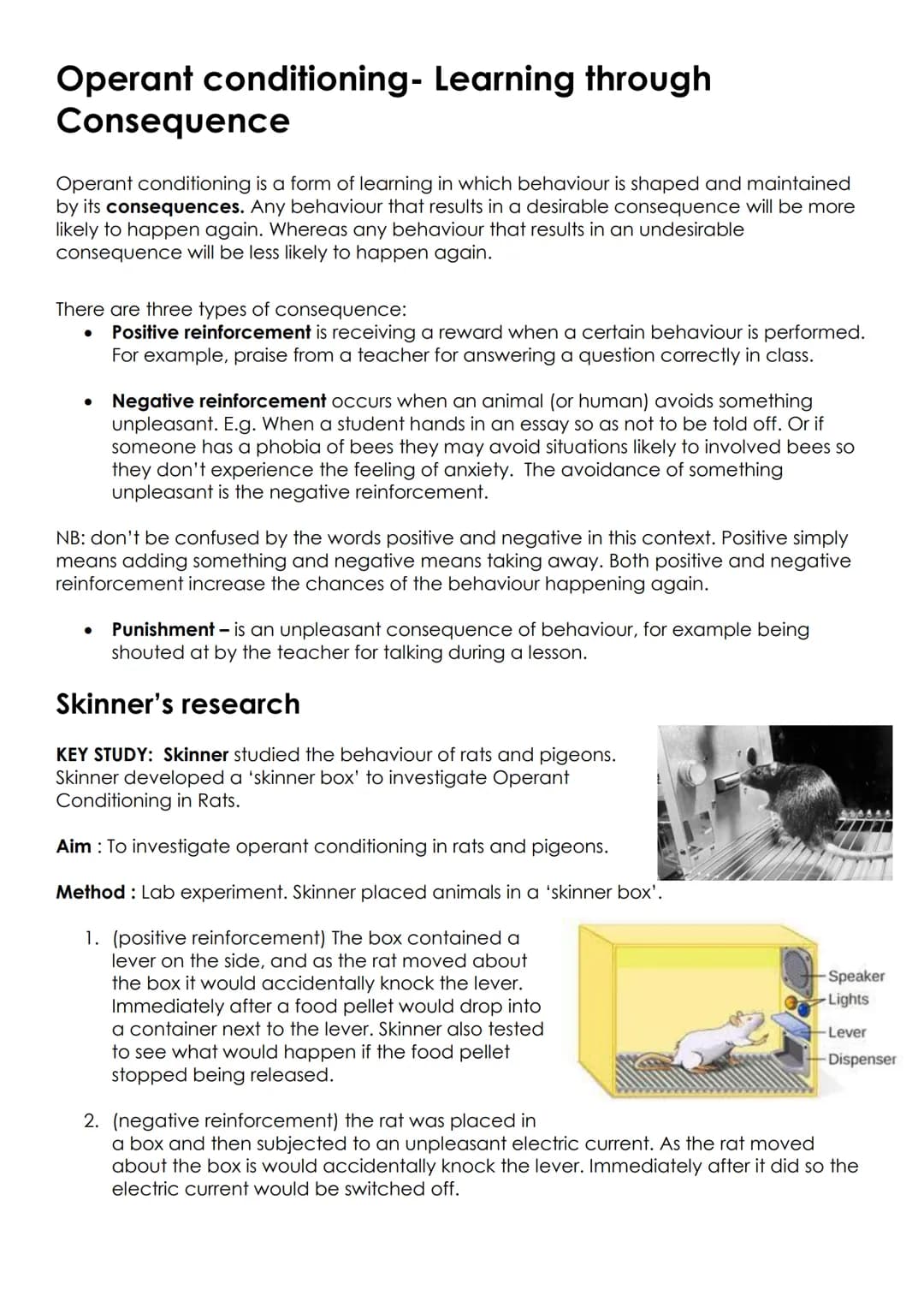 Unit 2
Approaches
Origins of Psychology:
Wundt
• Introspection
The emergence of Psychology as a science.
Learning Approaches:
The Behaviouri
