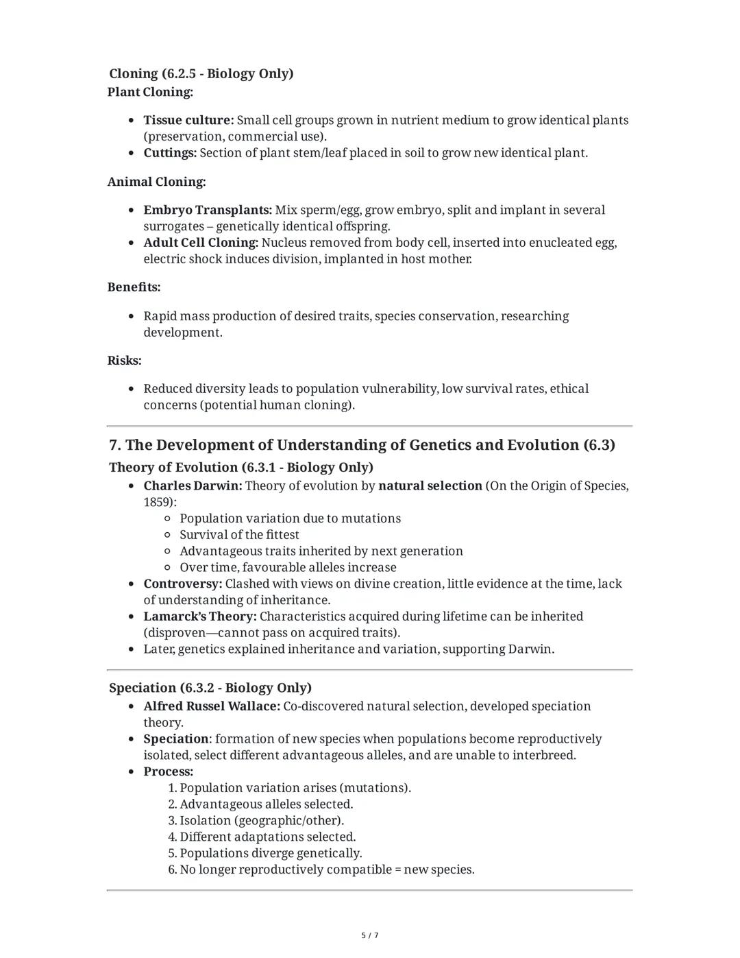 # AQA GCSE Biology – Topic 6: Inheritance, Variation, and Evolution

1. Reproduction (6.1)

Sexual and Asexual Reproduction (6.1.1)

* Mitos