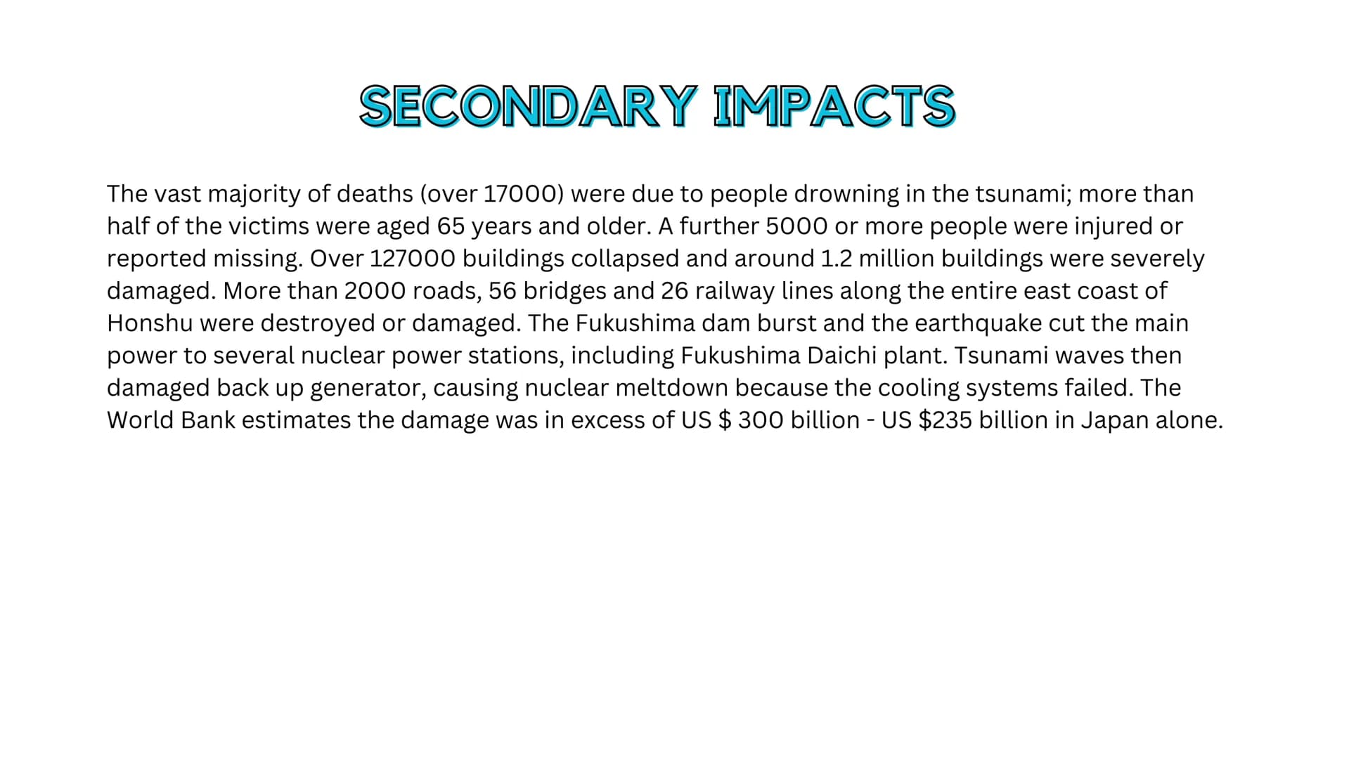 GEOGRAPHY
Case Studies NEPAL EARTHQUAKE
PRIMARY IMPACTS
. A total of 8841 dead, over 6.800 injured.
• Historic buildings and temples includi