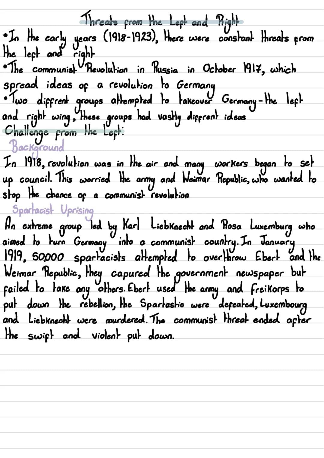 1918-1929 The Heimar Retublic
at
1 Germany of the end op WW1, 1918.
What the Weimar Reuplic
2
3
4
was
The Treaty of Versailles
Threats
the L