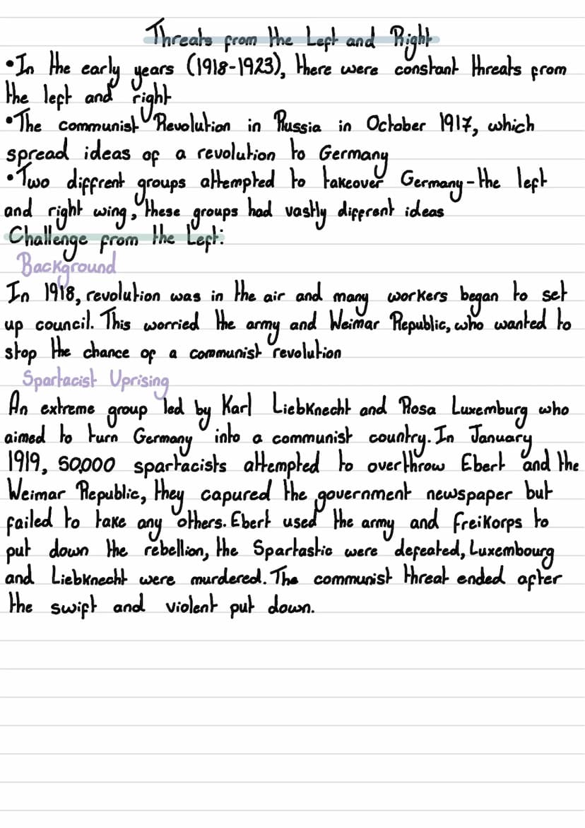 1918-1929 The Heimar Retublic
at
1 Germany of the end op WW1, 1918.
What the Weimar Reuplic
2
3
4
was
The Treaty of Versailles
Threats
the L