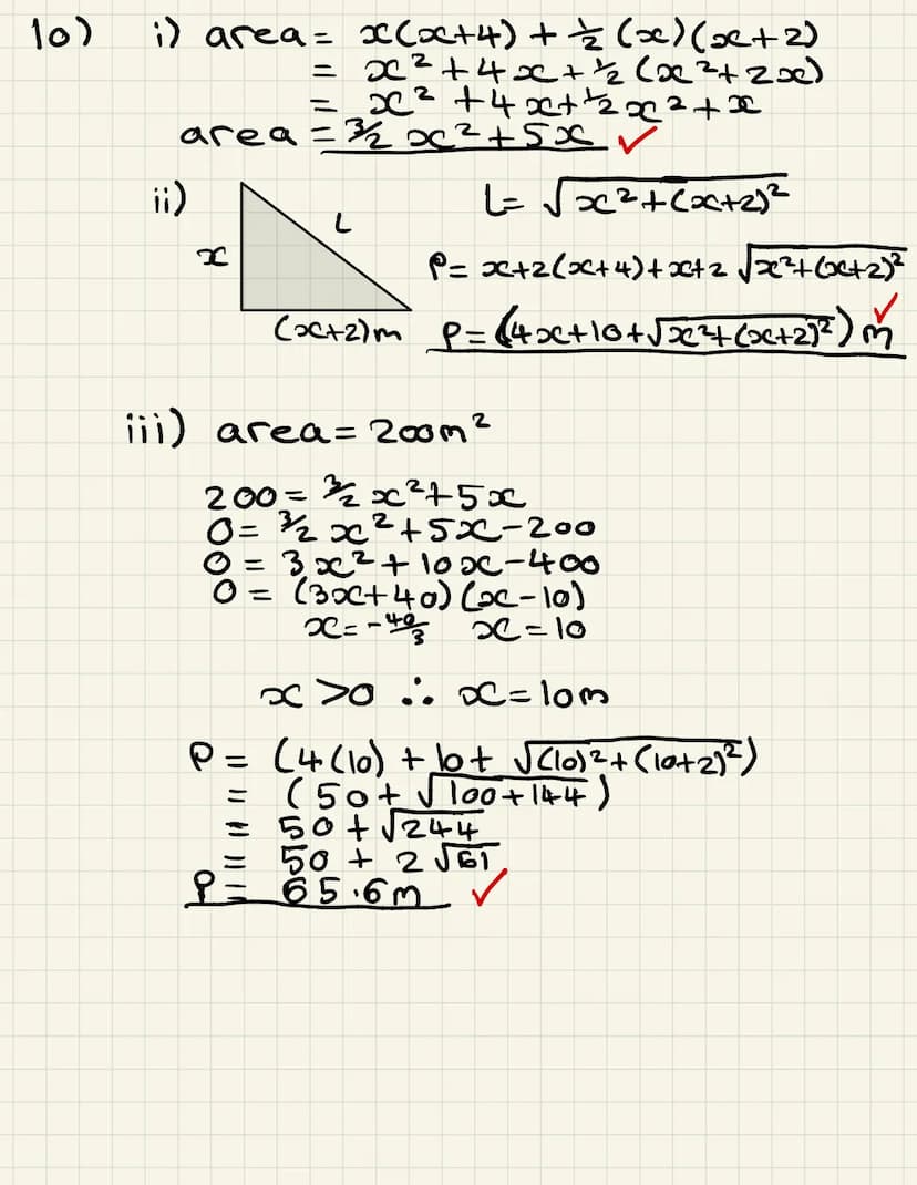 QUADRATICS AND MODELLING (TWO PAGES)
1.
2.
3.
4.
5.
6.
Use the discriminant to determine how many solutions the following
quadratics have:
a
