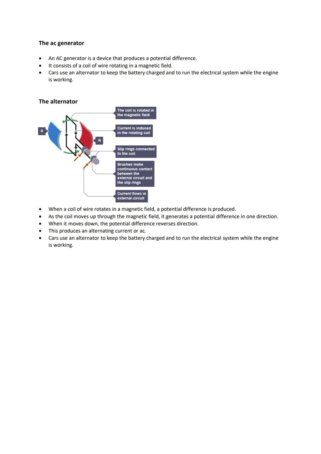 Induced potential and the generator effect
●
●
Electromagnetism - Electromagnetic induction
●
To make an electric current flow, you need a p