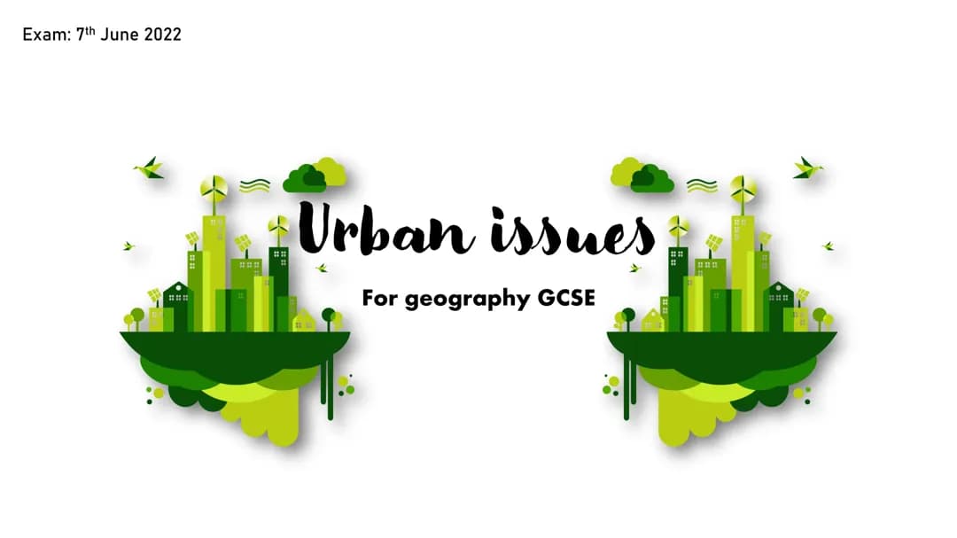 Urban Issues and Challenges in GCSE Geography - Birmingham Case Study