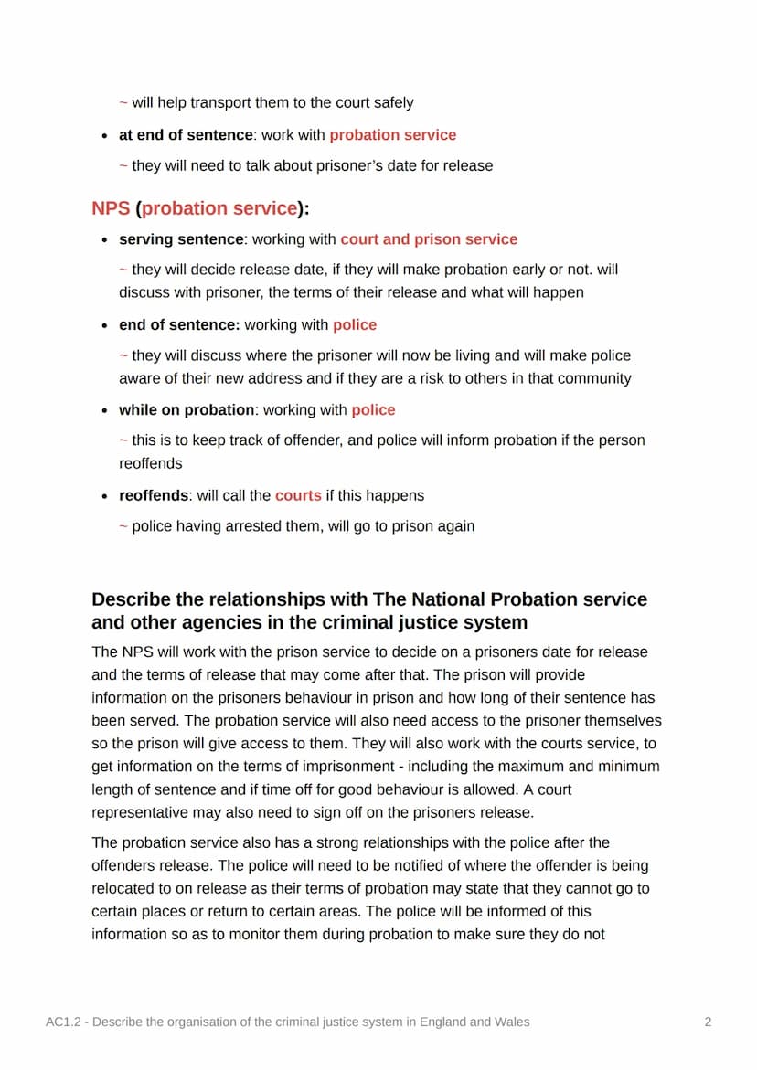 
<h2 id="relationshipsbetweentheagenciesinthecriminaljusticesystem">Relationships between the Agencies in the Criminal Justice System</h2>
<