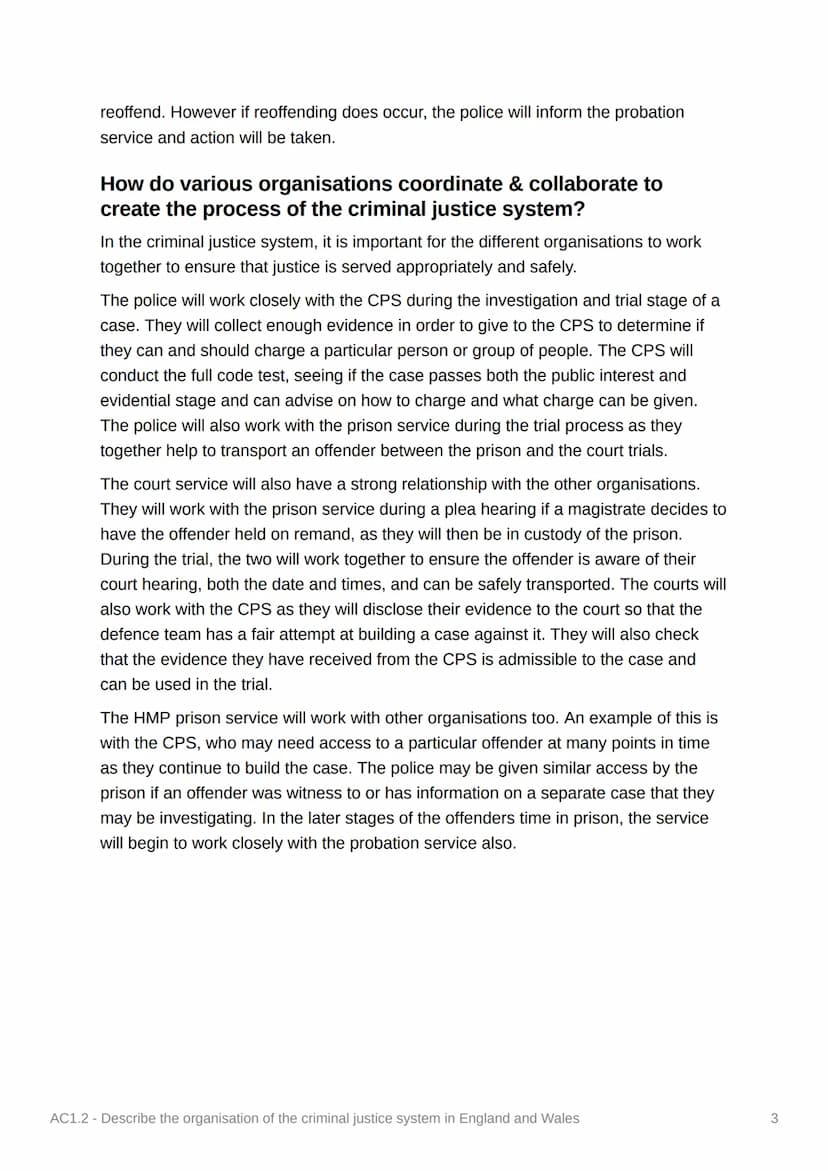 
<h2 id="relationshipsbetweentheagenciesinthecriminaljusticesystem">Relationships between the Agencies in the Criminal Justice System</h2>
<